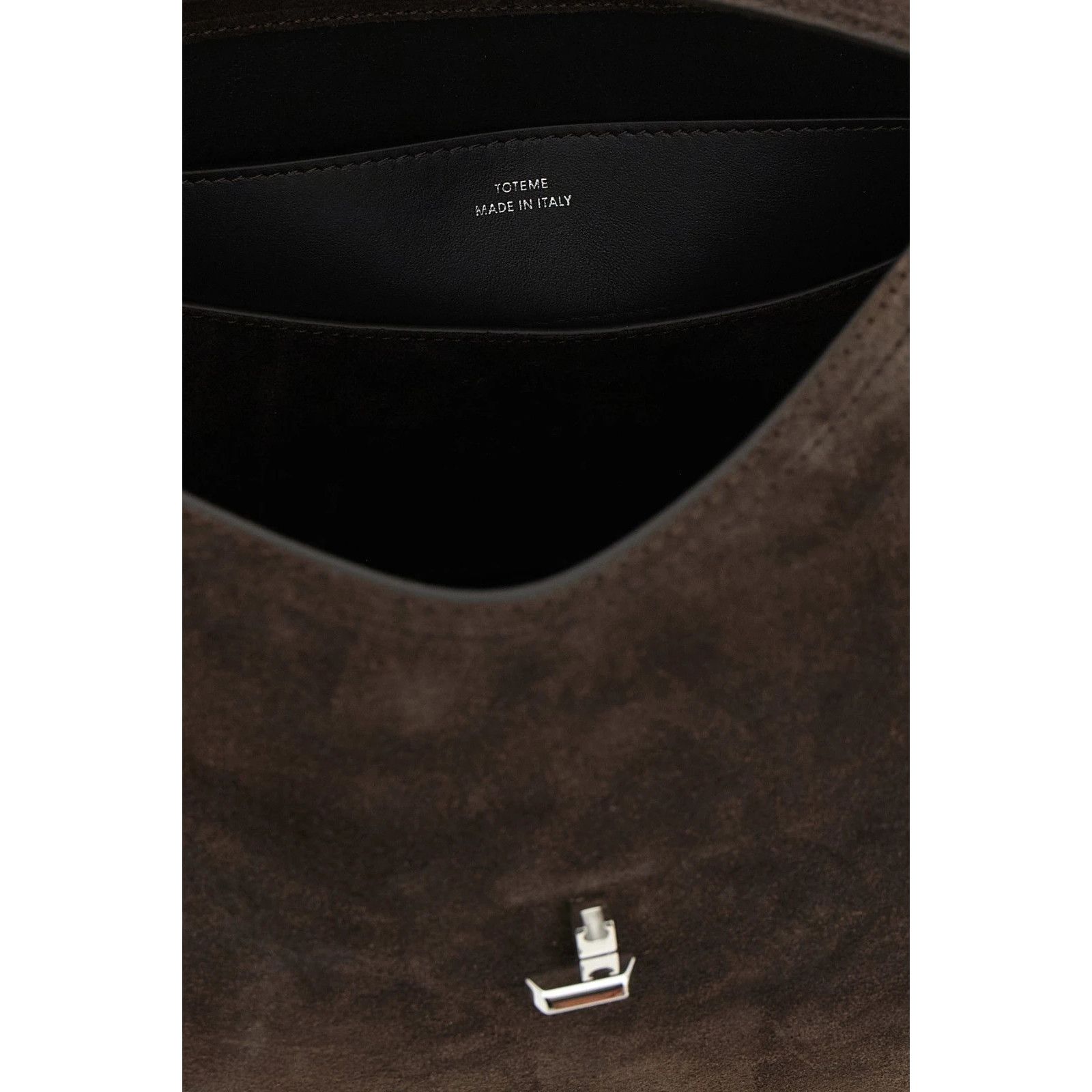 Toteme TOTEME T-lock Brown Suede Top Handle Bag New & Authentic Size ONE SIZE - 4 Thumbnail