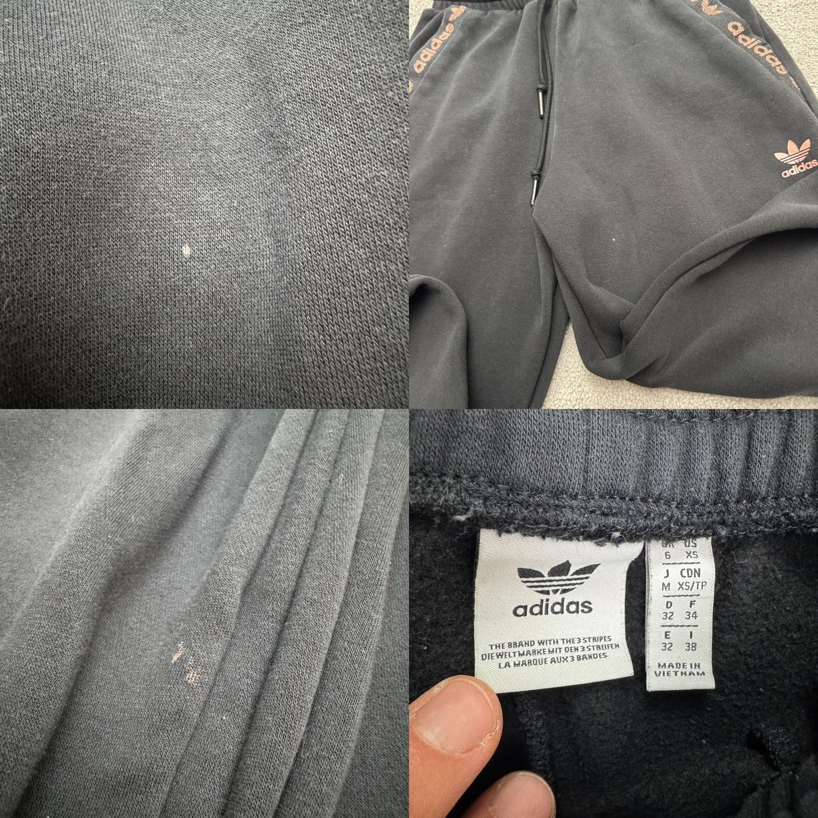 Adidas Adidas Originals Rose Gold Trefoil Taper Jogger Sweatpants Womens M Black Size 32" / US 10 / IT 46 - 8 Thumbnail