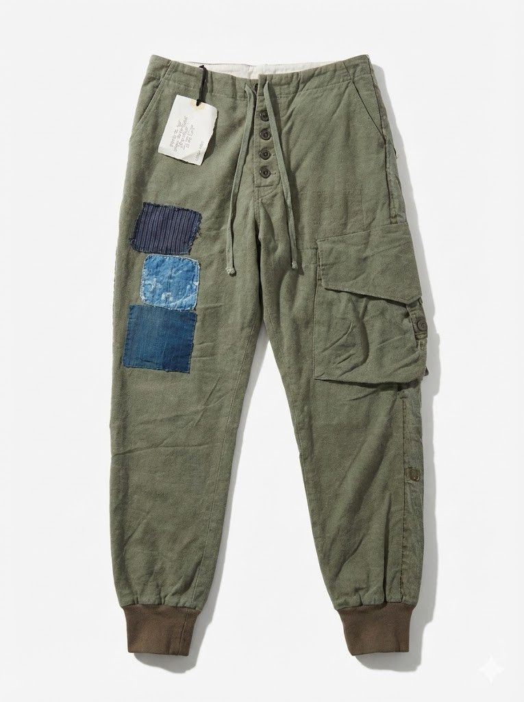 Greg Lauren The patchwork lounge tent cargo pant w/ single cargo pocket Size US 32 / EU 48 - 1 Thumbnail