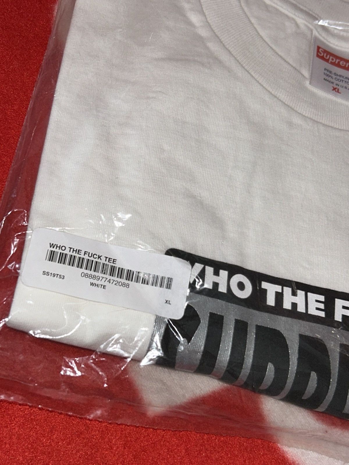 Supreme Supreme "Who The F$@&" Tee SS19 size XL NEW WITH TAGS Size US XL / EU 56 / 4 - 3 Thumbnail