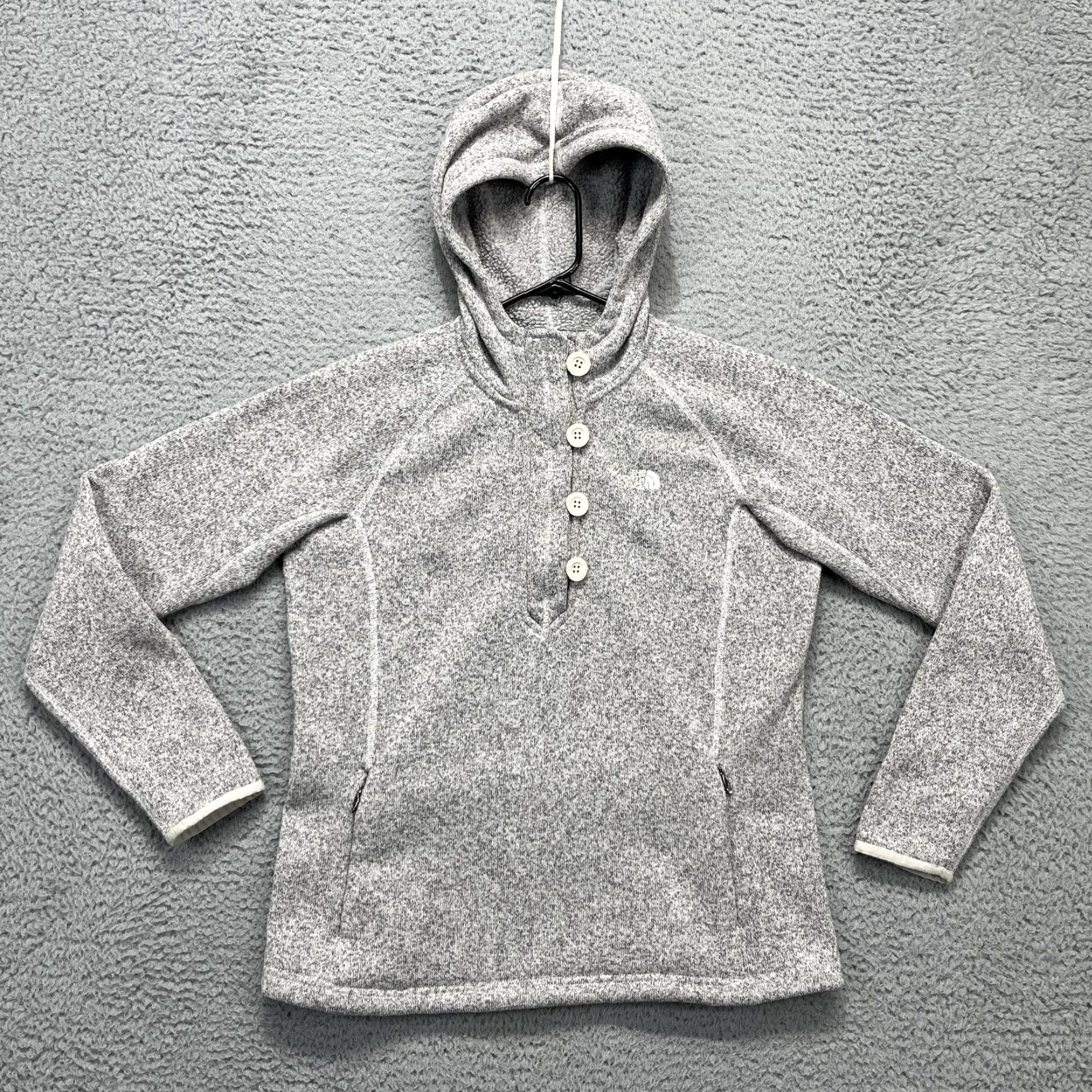 The North Face The North Face Crescent Hoodie Womens L Sunset Gray Button Fleece A7XU Size L / US 10 / IT 46 - 2 Thumbnail