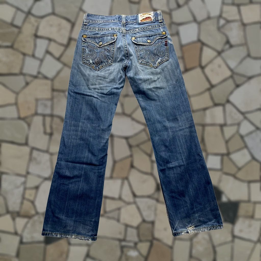 Denime Mens Mec Denim Jeans 32/34 Blue Denim Jeans Straight Distressed Vintage? Size US 32 / EU 48 - 1 Thumbnail