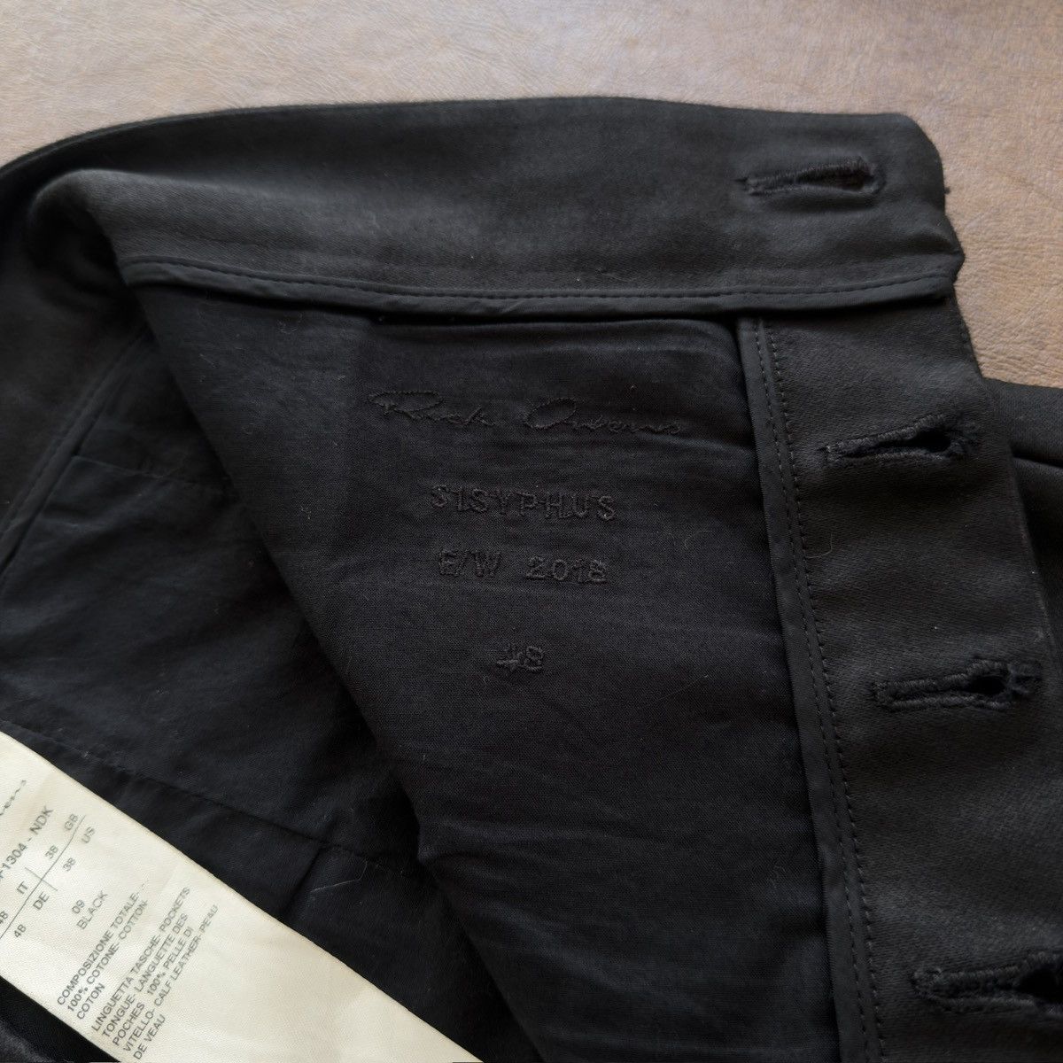 Rick Owens FW2018 "Sisyphus" Cotton Moleskin Cargo Cropped Pants Size US 30 / EU 46 - 10 Thumbnail