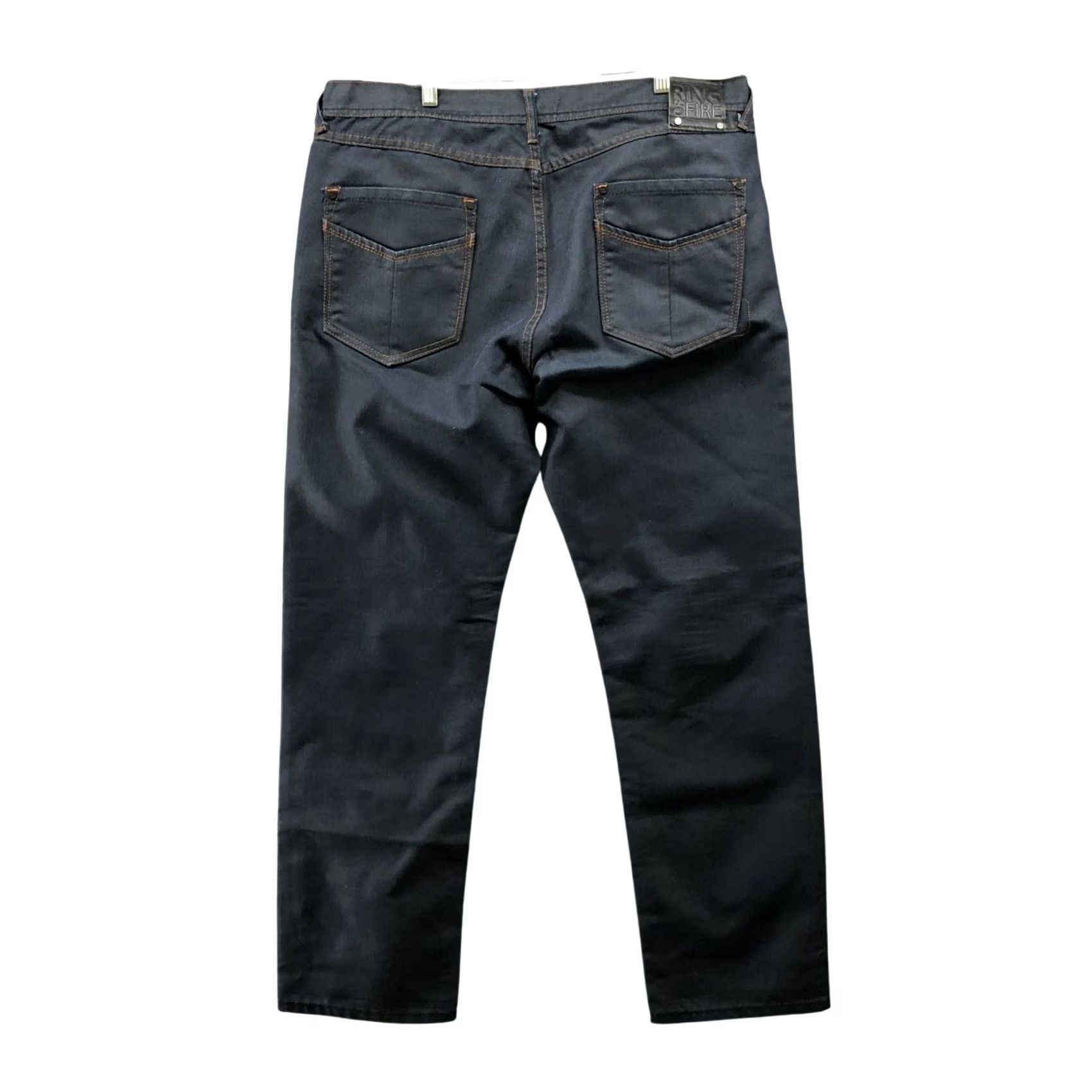 Ring Of Fire Ring Of Fire Slim Straight Jeans Mens 38x32 Dark Wash Blue Jeans 5-Pocket Denim Cotton Blend Regular Size Type Mens Size US 38 / EU 54 - 2 Thumbnail