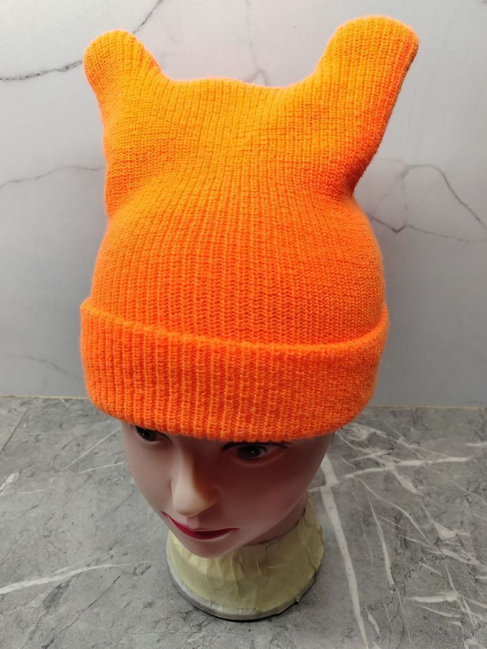 If Six Was Nine Vintage Unknown Bunny Devil Horn Beanie Snowcap Hat Size ONE SIZE - 2 Thumbnail