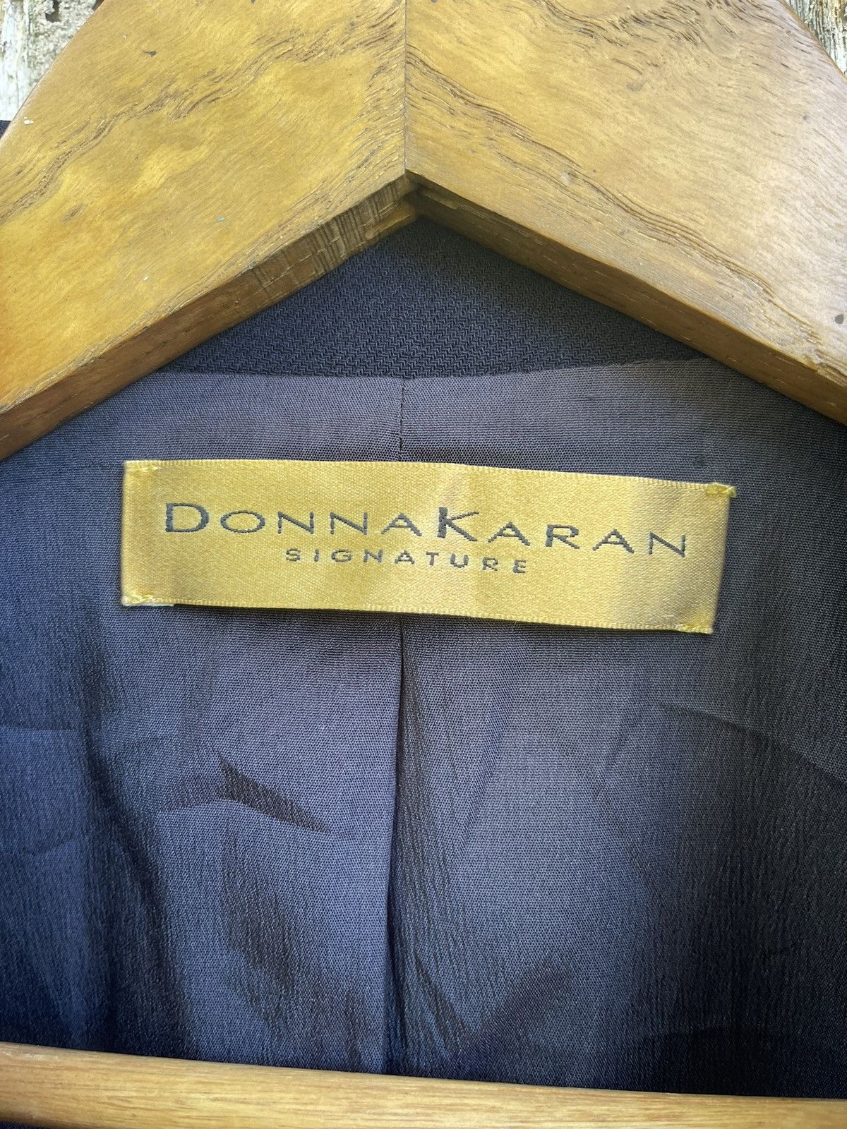 Designer Donna Karan Signature Navy Double-Breasted Blazer Size XS / US 0-2 / IT 36-38 - 18 Thumbnail