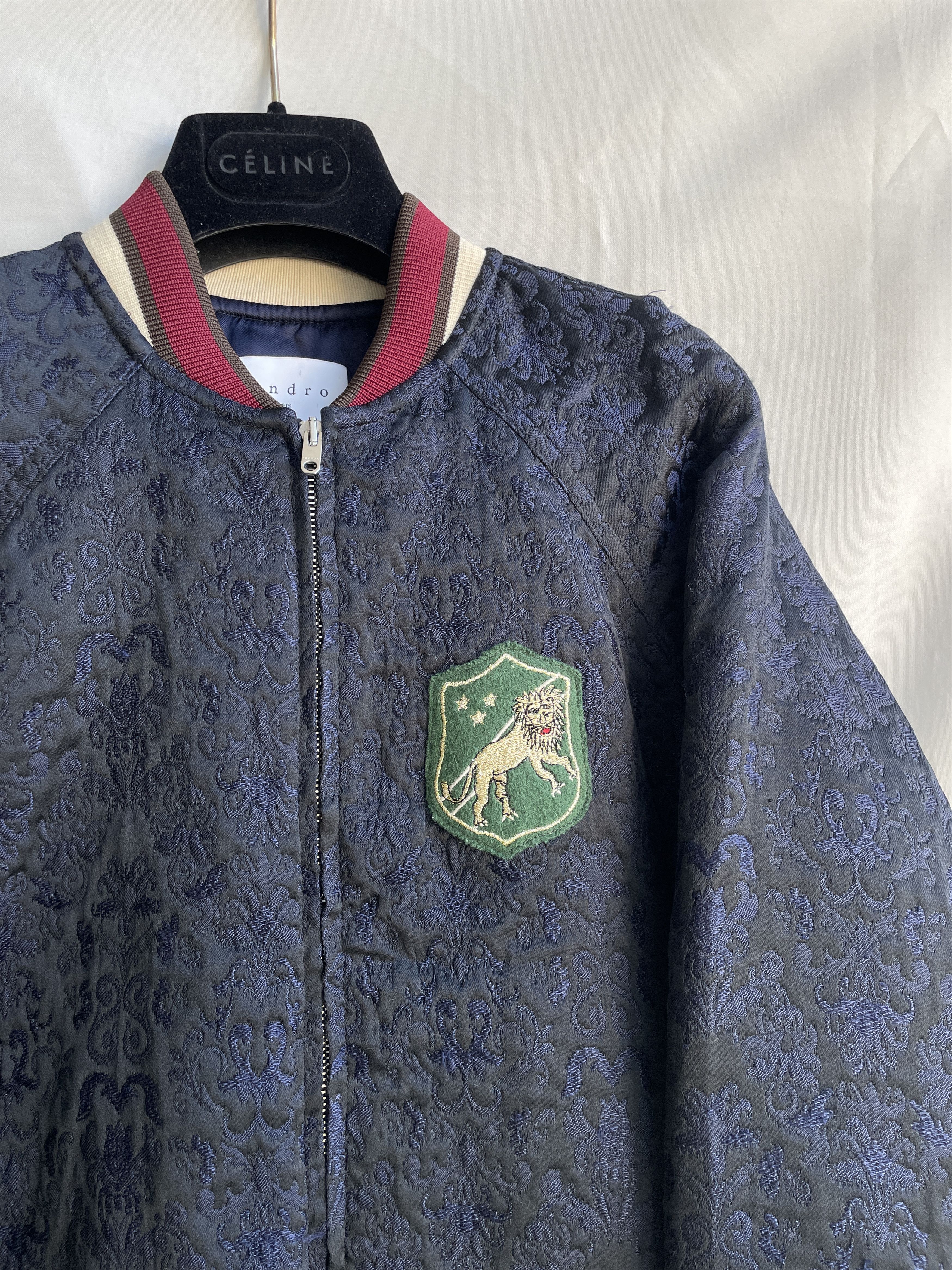 Sandro Sandro Womens Embroidered Patch Jacquard Bomber Size S / US 4 / IT 40 - 5 Thumbnail