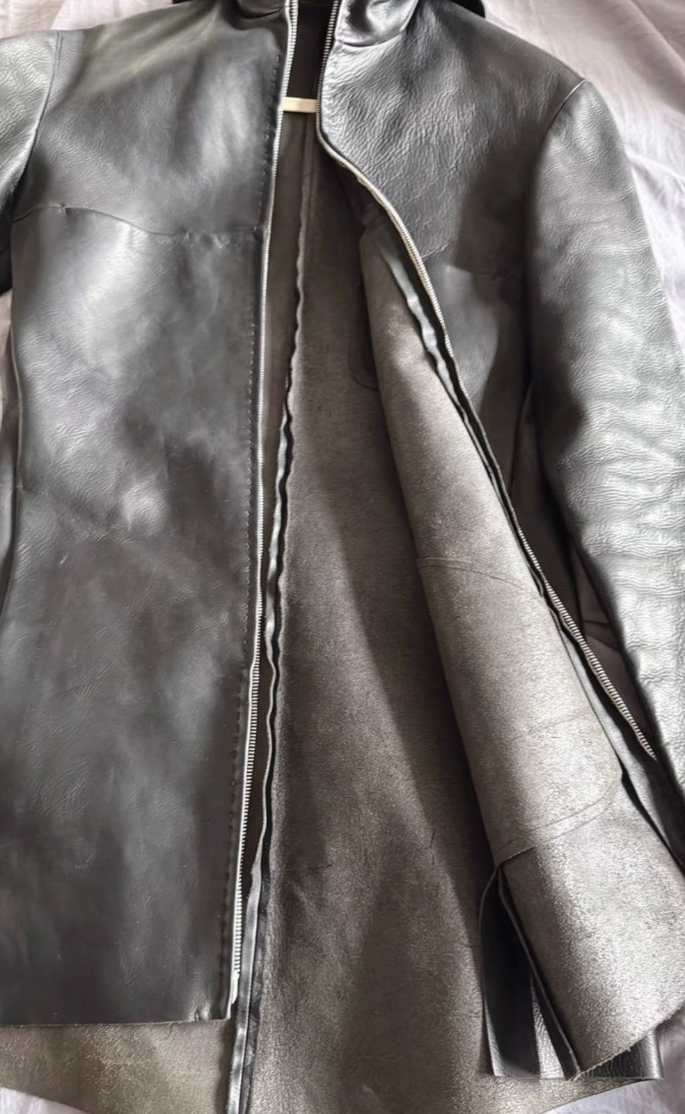 Ma+ Ma+ Men's Black Yak Leather Mid-Length Coat Size US S / EU 44-46 / 1 - 6 Thumbnail