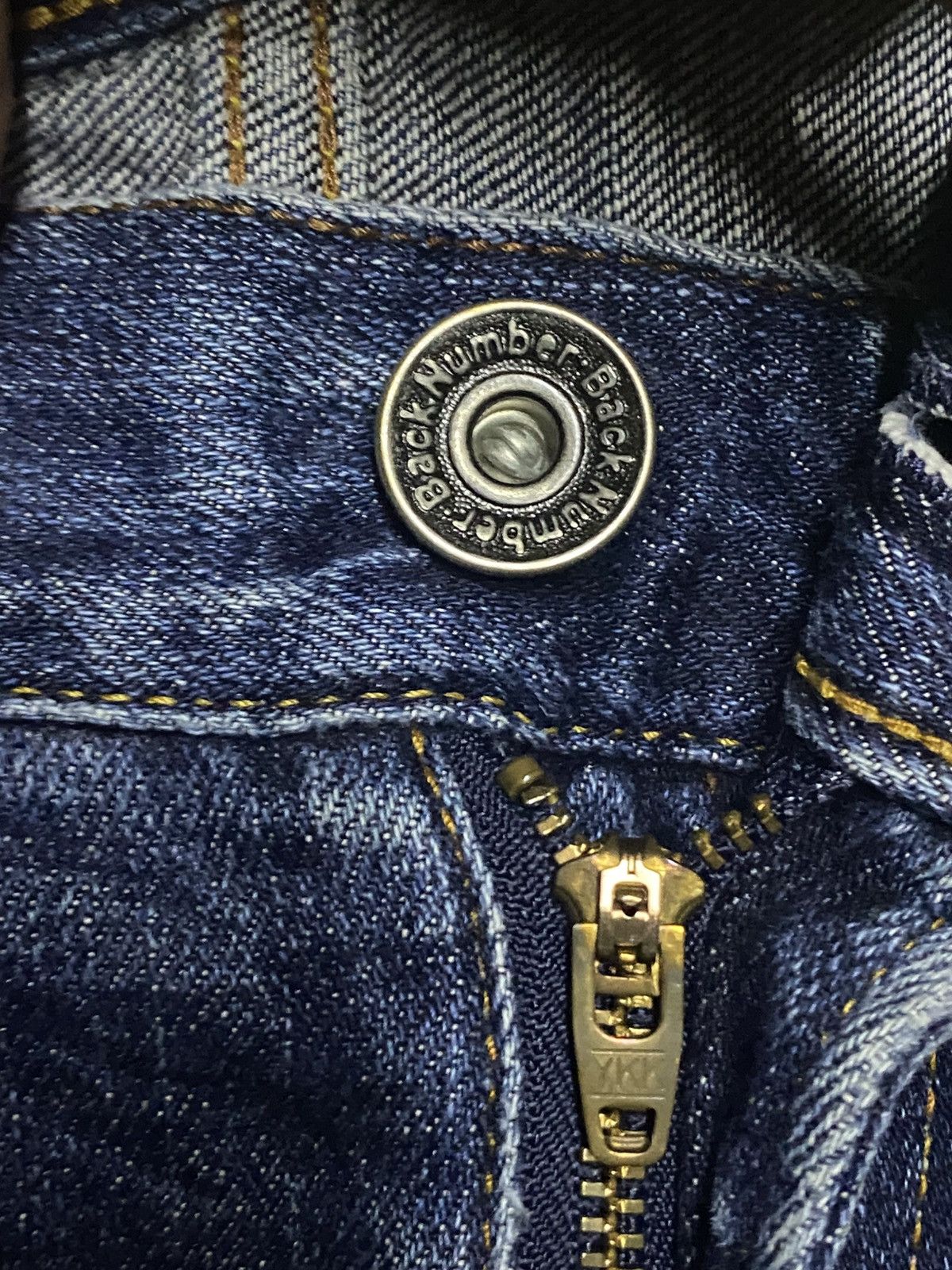 Japanese Brand Vintage Back Number Fade Wash Distressed Jeans Size US 34 / EU 50 - 9 Thumbnail