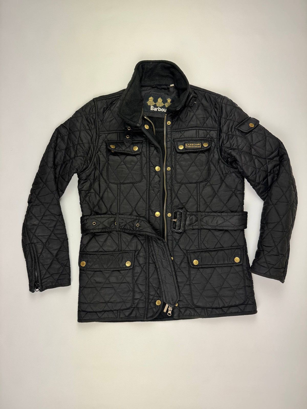 Barbour Barbour International Quilted Jacket Black Belted Size XS / US 0-2 / IT 36-38 - 9 Thumbnail