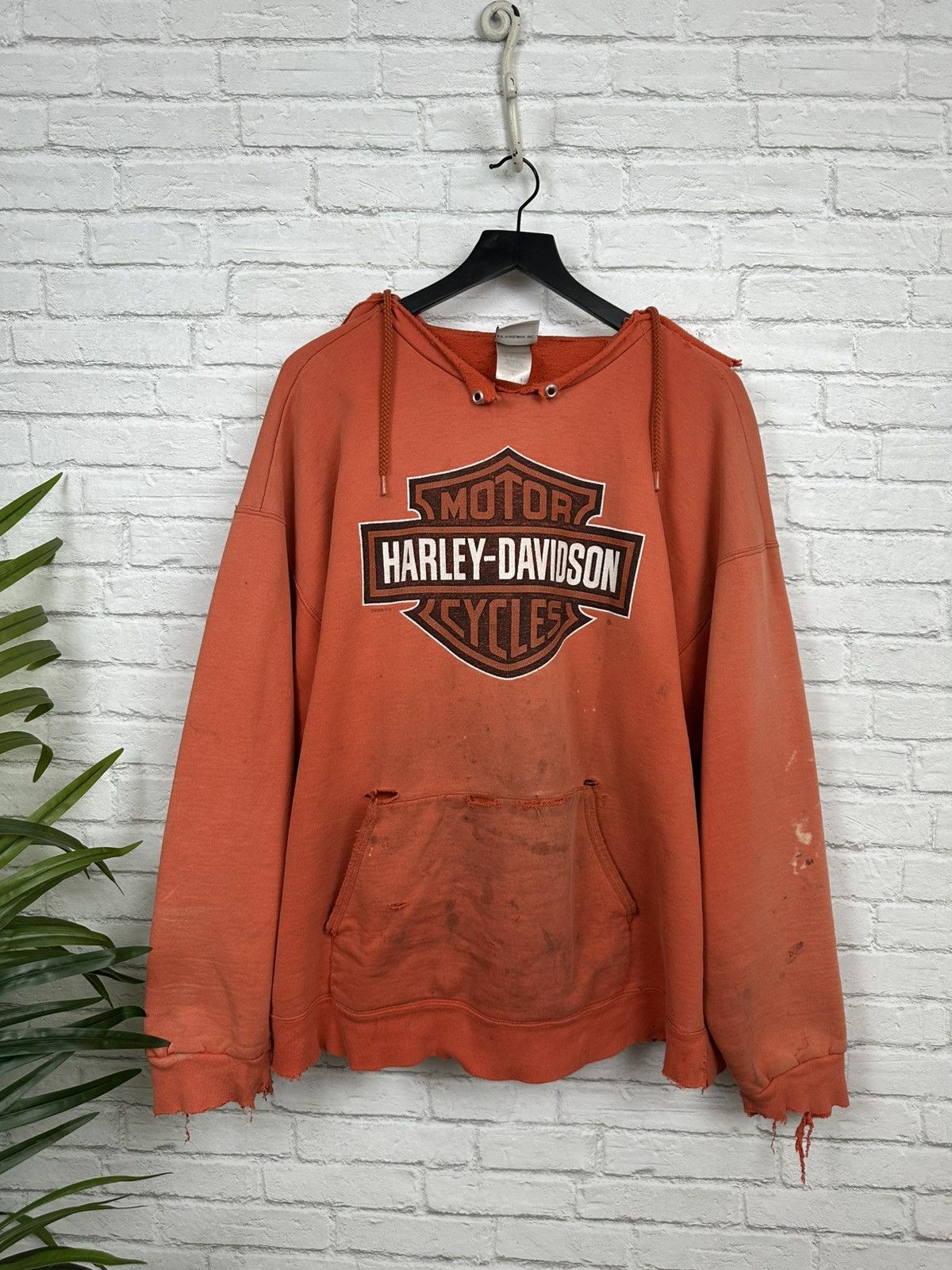 Harley Davidson (XL) ABSOLUTELY BLASTED OUT THRASHED Harley Davidson Hoodie Size US XL / EU 56 / 4 - 2 Thumbnail
