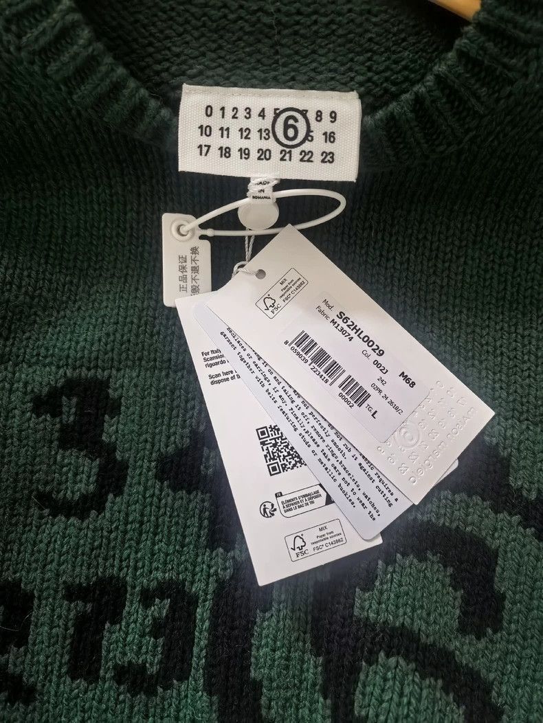 Maison Margiela Maison Margiela MM6 Margiela Green Knit Sweater-2507 Size US L / EU 52-54 / 3 - 3 Thumbnail