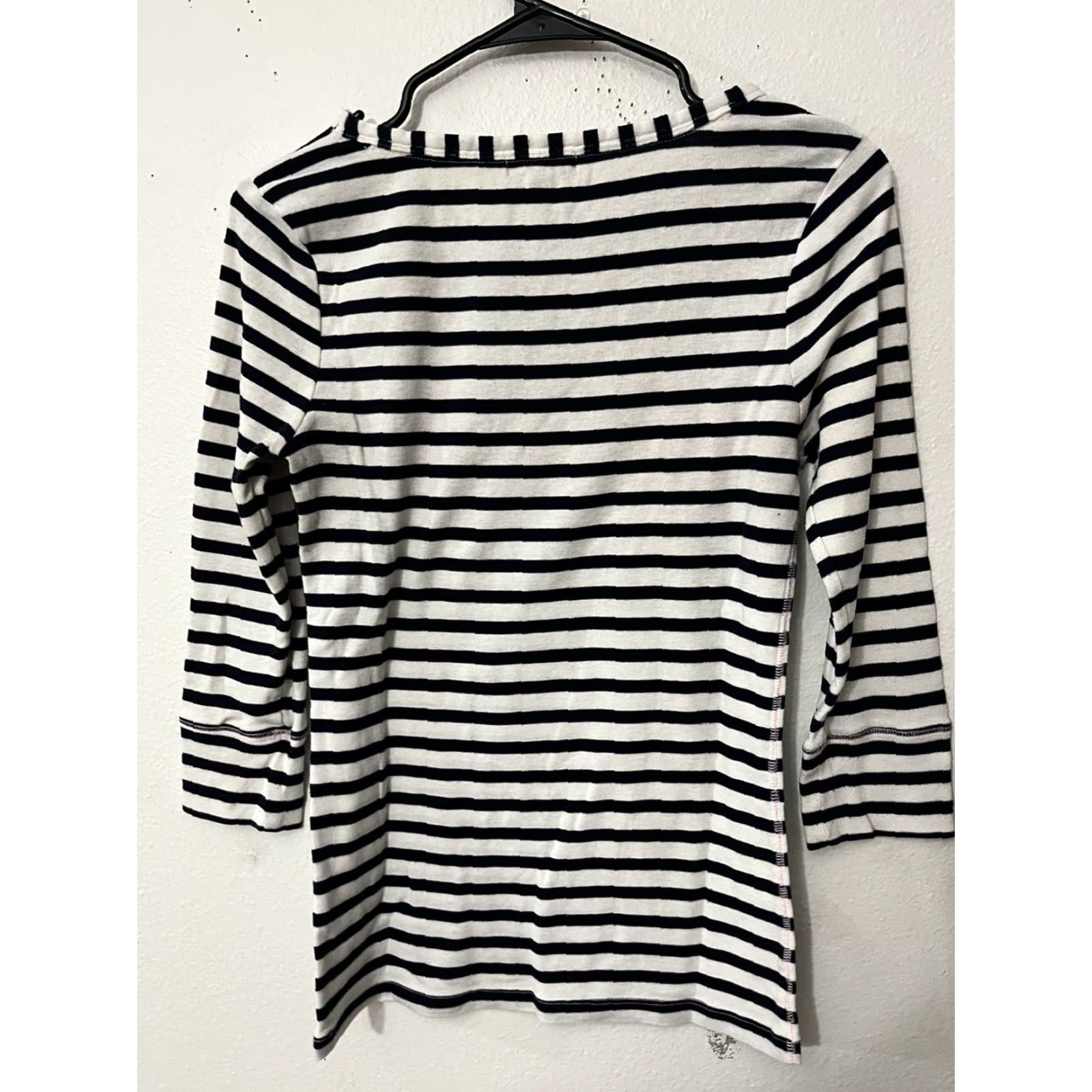 Gap Gap T-Shirt Striped Navy White 3/4 Sleeve M Women Logo Space Color White Stripes Navy Size M Basic Size M / US 6-8 / IT 42-44 - 3 Thumbnail