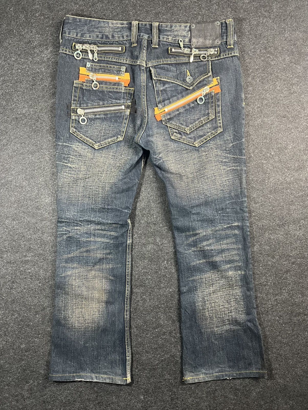 semanticdesign Semantic Design Punk Bondage Jeans Wide Leg Poem Flare Size US 34 / EU 50 - 2 Thumbnail