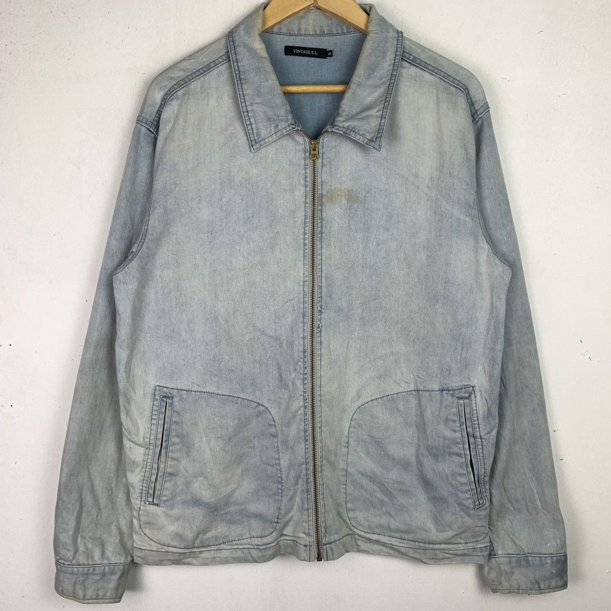 Japanese Brand × Vintage Vintage Vintage E.l Fullzip Denim Jacket Size US XL / EU 56 / 4 - 1 Thumbnail