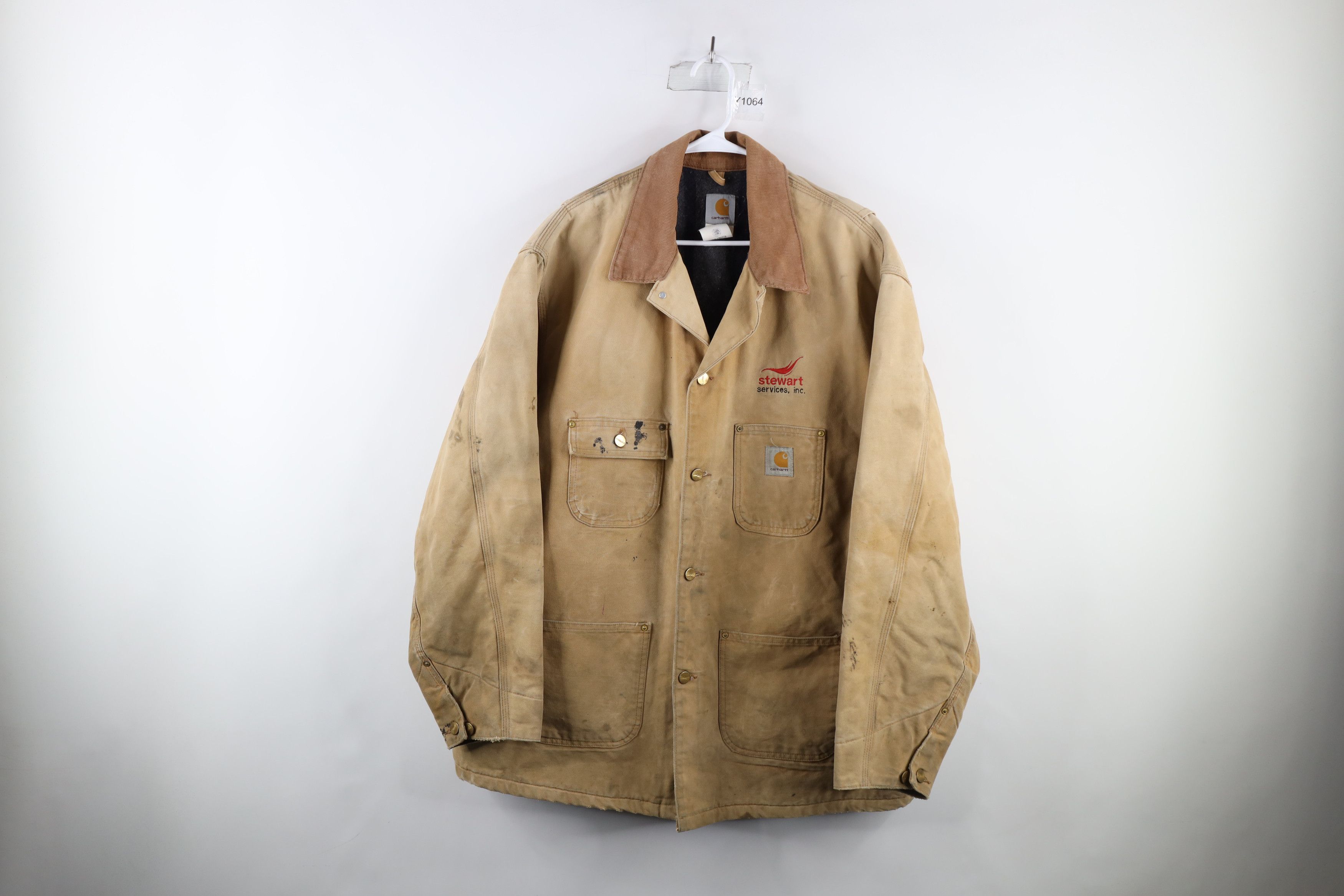 image of Carhartt Lined Chore Barn Jacket Duck Brown Usa in Beige, Men's (Size 2XL)