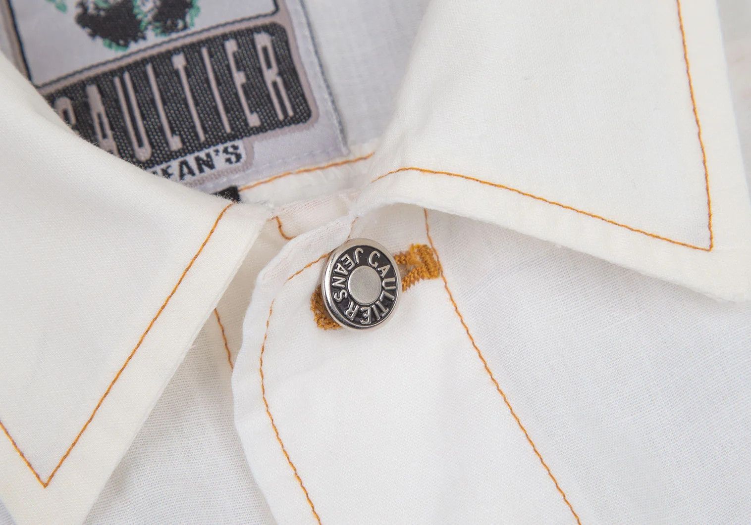 Jean Paul Gaultier Pocket Design Short Sleeve Shirt in White Size 40 Size US XXL / EU 58 / 5 - 5 Thumbnail