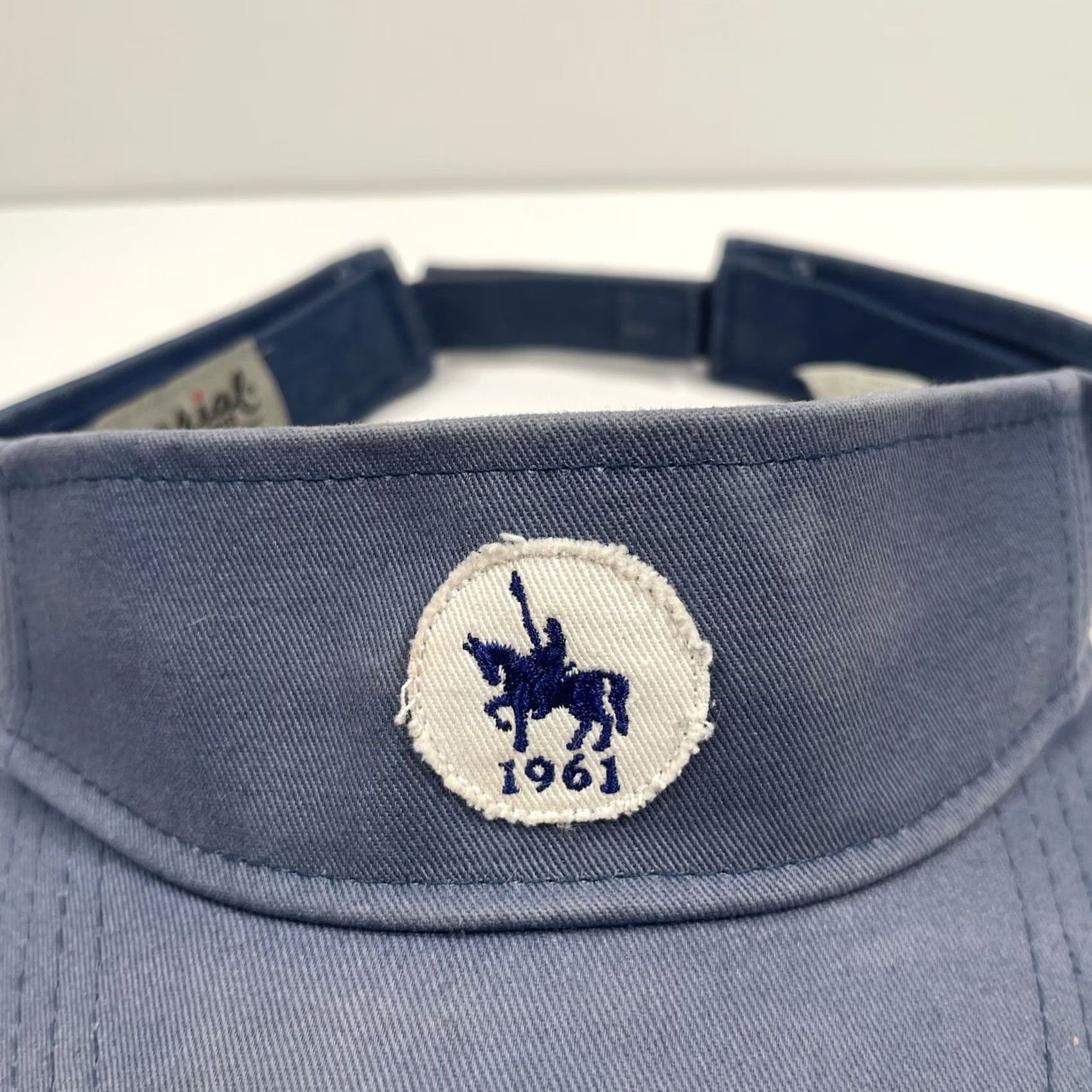 Imperial Imperial Visor Hat Cap Adult Blue Adjustable One Size Fits Most 1961 Patch Unisex Adults Cap Size ONE SIZE - 2 Thumbnail