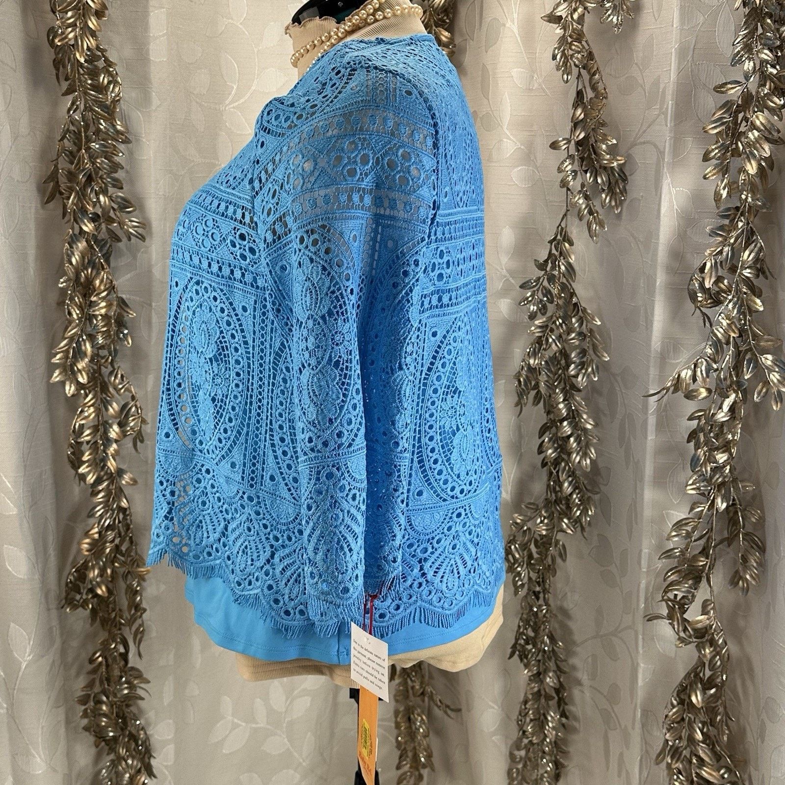 Other Ruby Rd. P XL Pool Blue Lace Jacket & Tank 2-Piece Set Size XL / US 12-14 / IT 48-50 - 4 Thumbnail