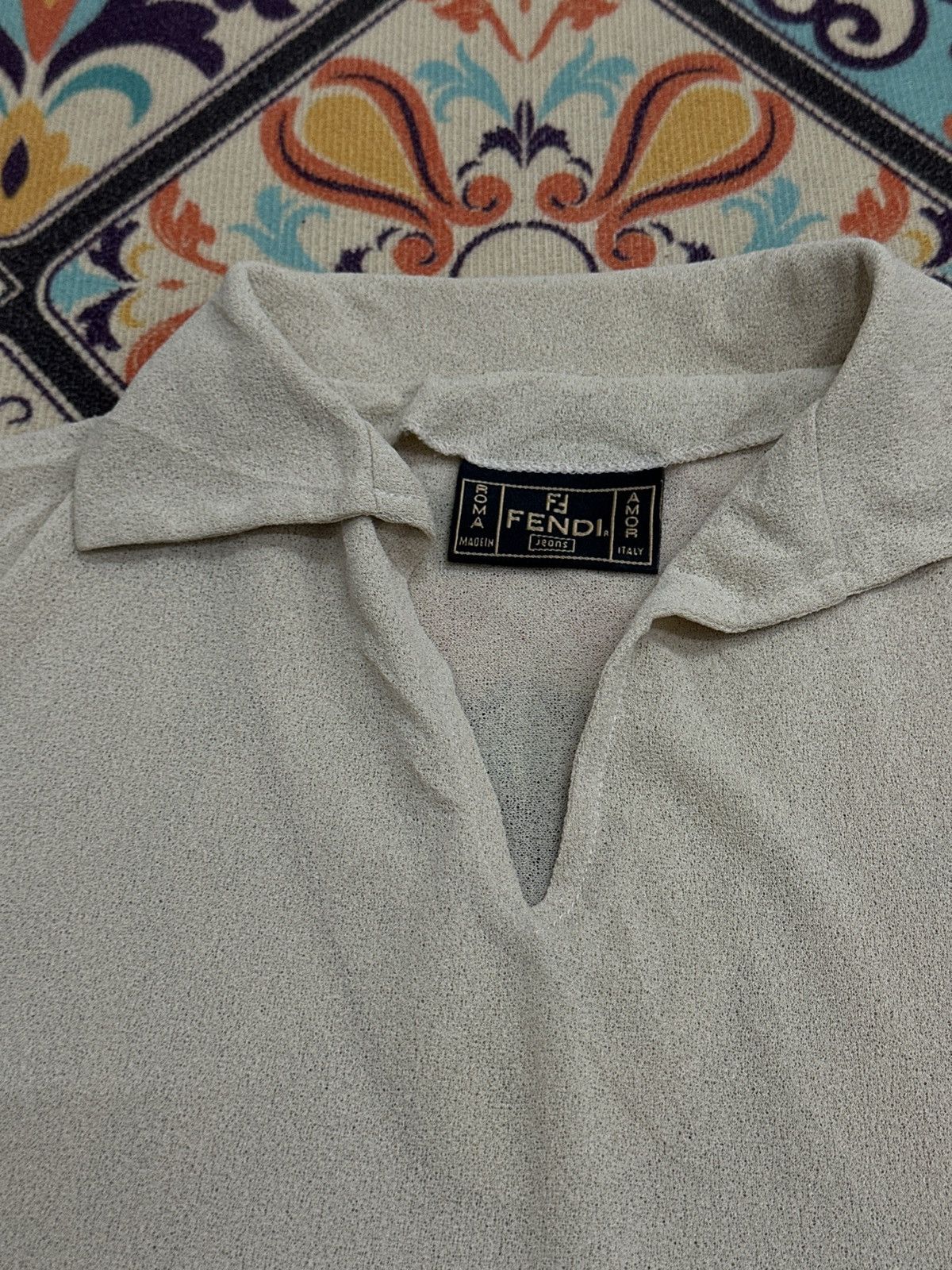 Fendi Vintage Fendi Mesh Polos T-Shirt Size US S / EU 44-46 / 1 - 4 Thumbnail