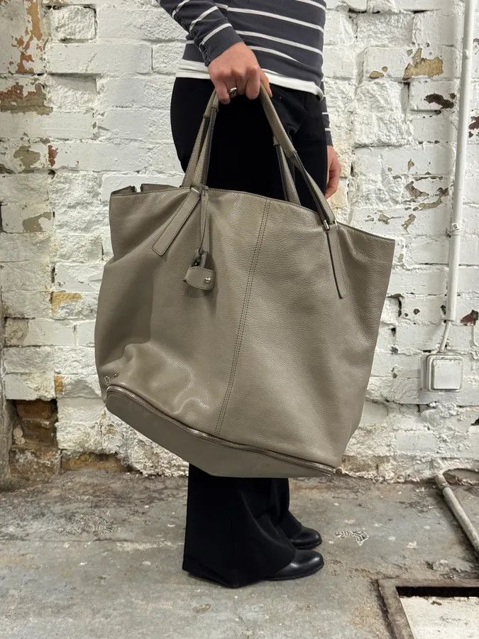 Dolce & Gabbana 2000s Dolce & Gabbana Kati Zip Beige Leather Tote Bag Size ONE SIZE - 6 Thumbnail