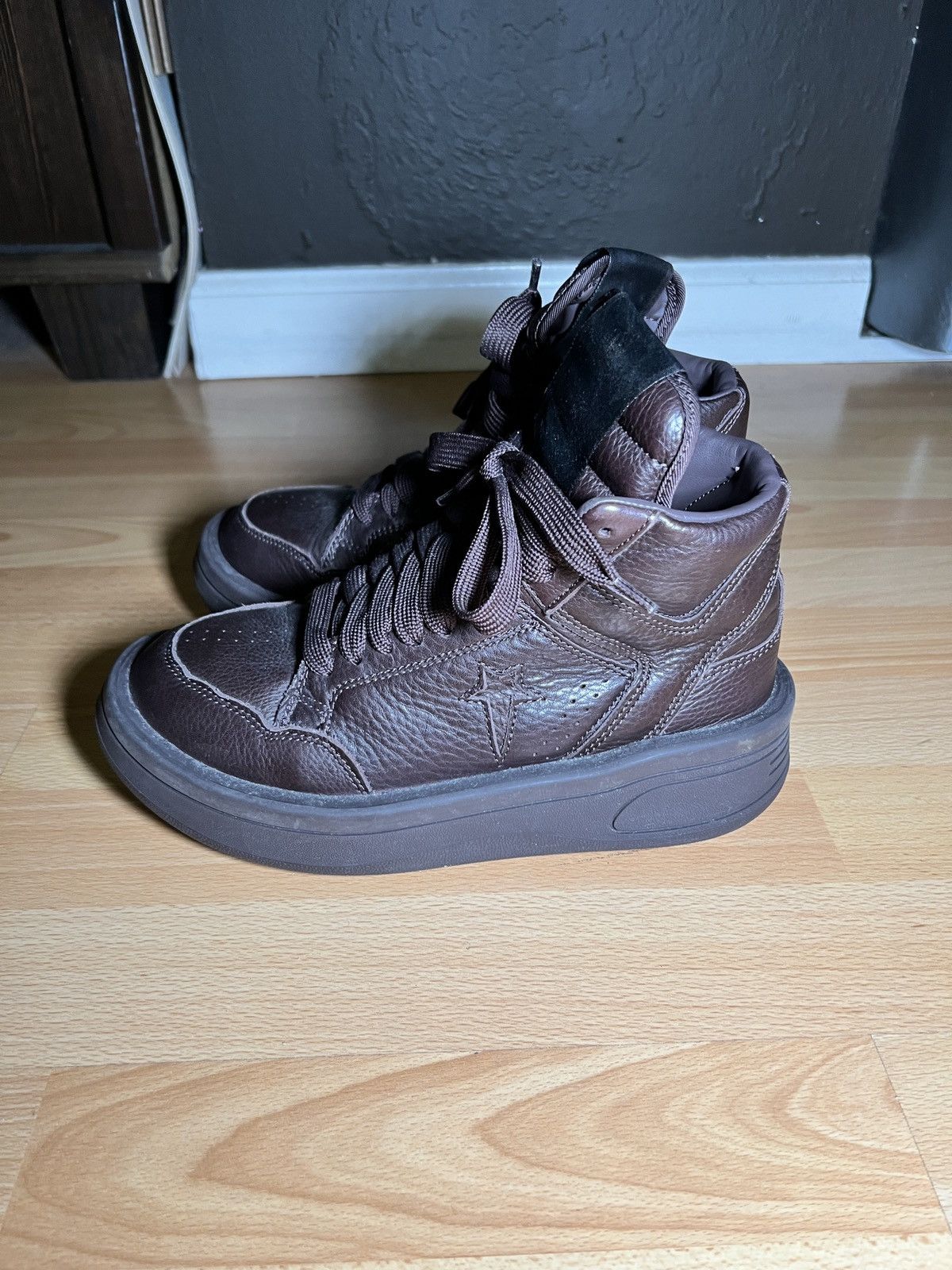 Converse × Rick Owens Drkshdw TURBOWPN Mid Sneakers Size US 7 / IT 37 - 3 Thumbnail