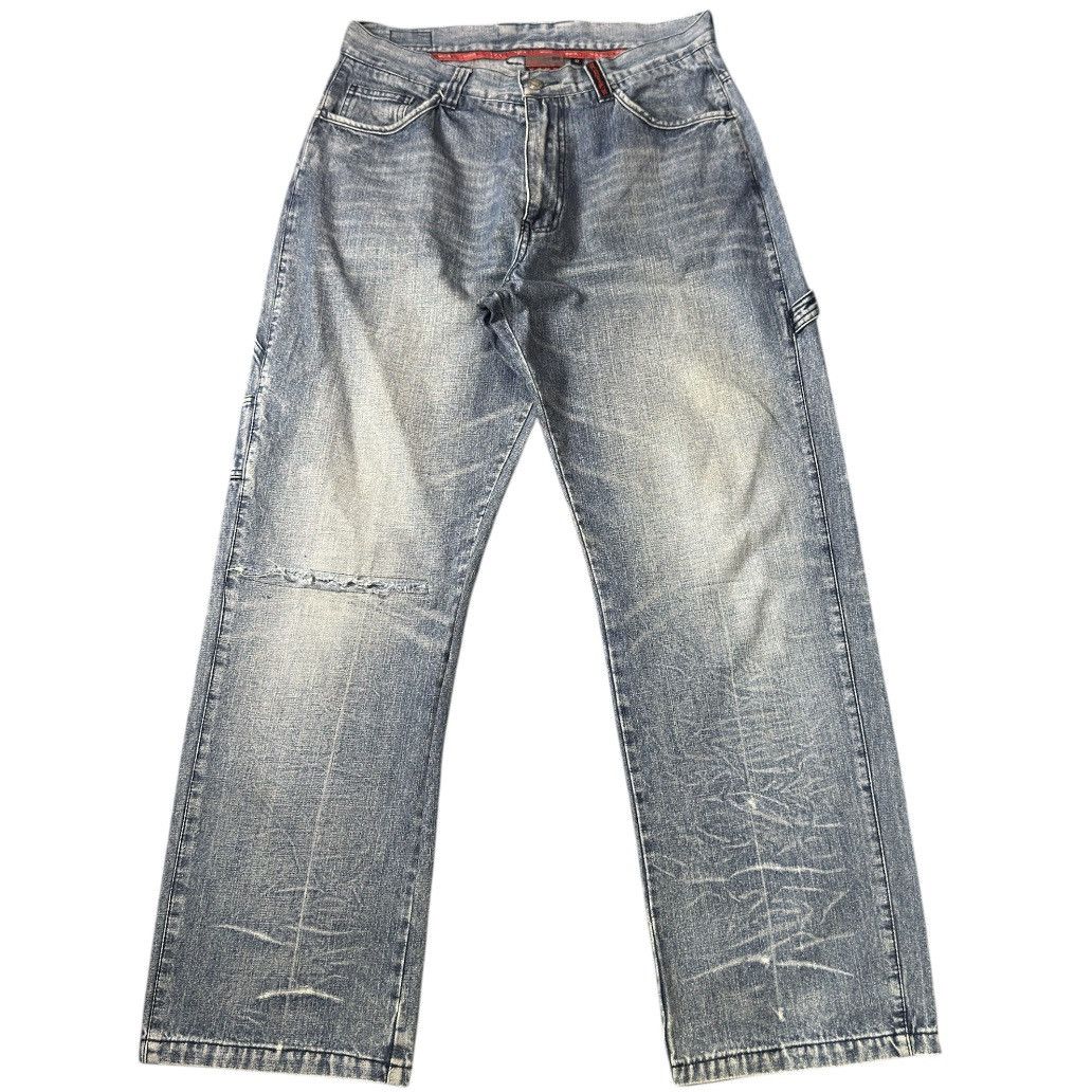 Hypebeast Vans Skateboard Dungaree Baggy Pants Y2k Style Size US 32 / EU 48 - 2 Thumbnail