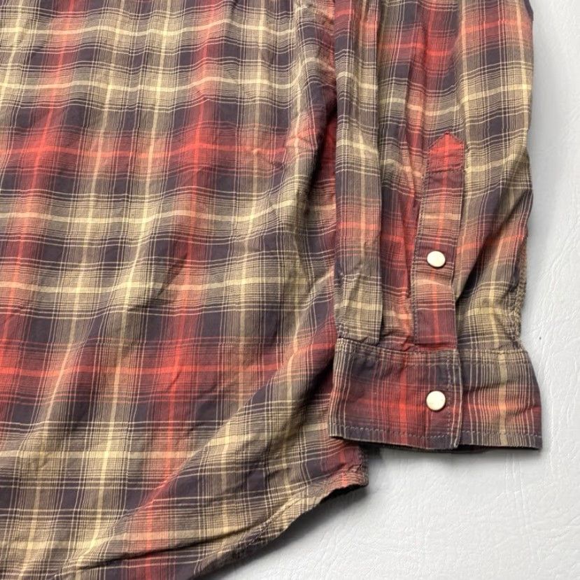 Carhartt Carhartt Rugged Flex Mens 2XL Regular Fit Shirt Brown Plaid Pearl Snap Pockets Size US XXL / EU 58 / 5 - 3 Thumbnail