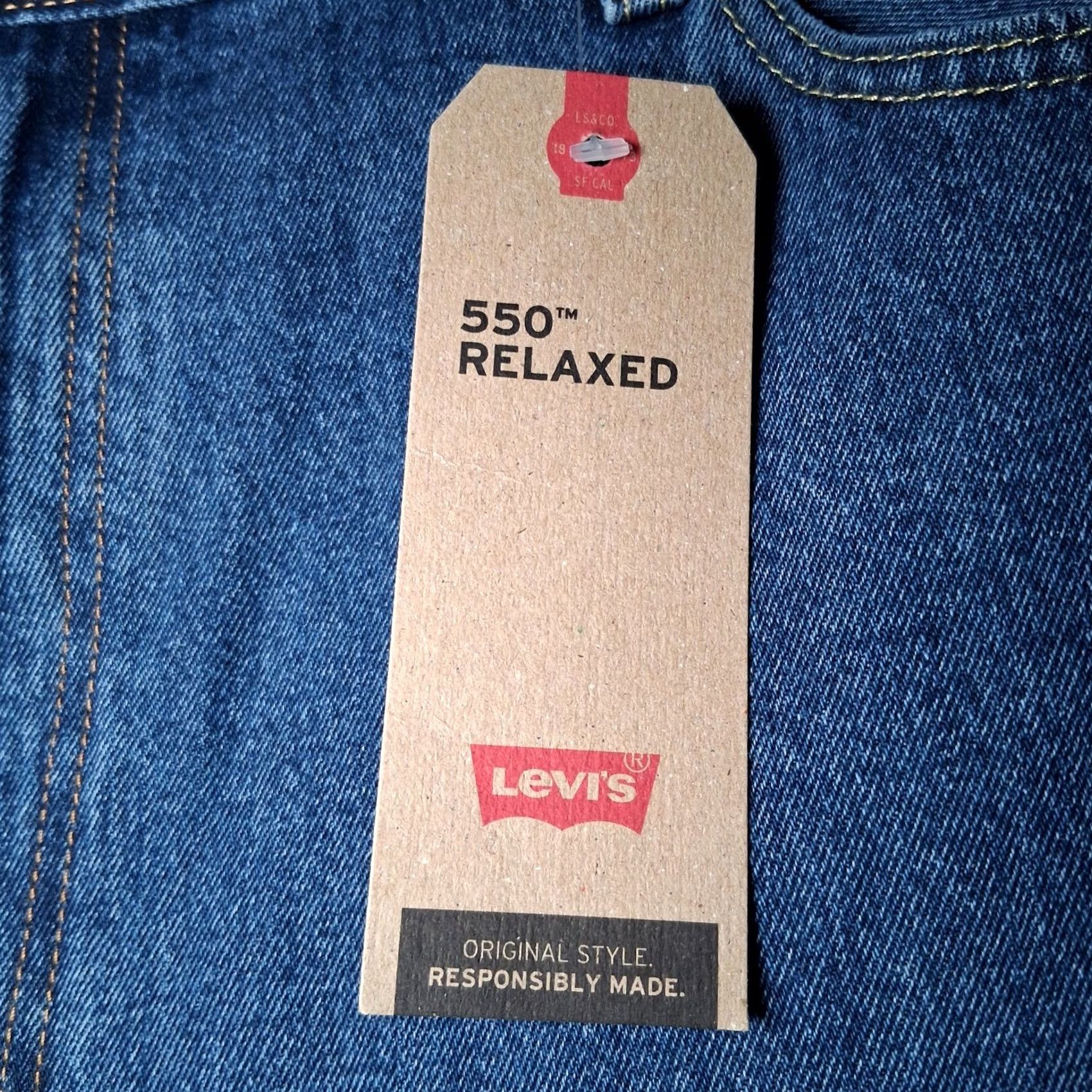 Levi's Levi's 550 Relaxed Jeans Men 46x32 Medium Wash Blue Denim Big And Tall Size US 30 / EU 46 - 6 Thumbnail