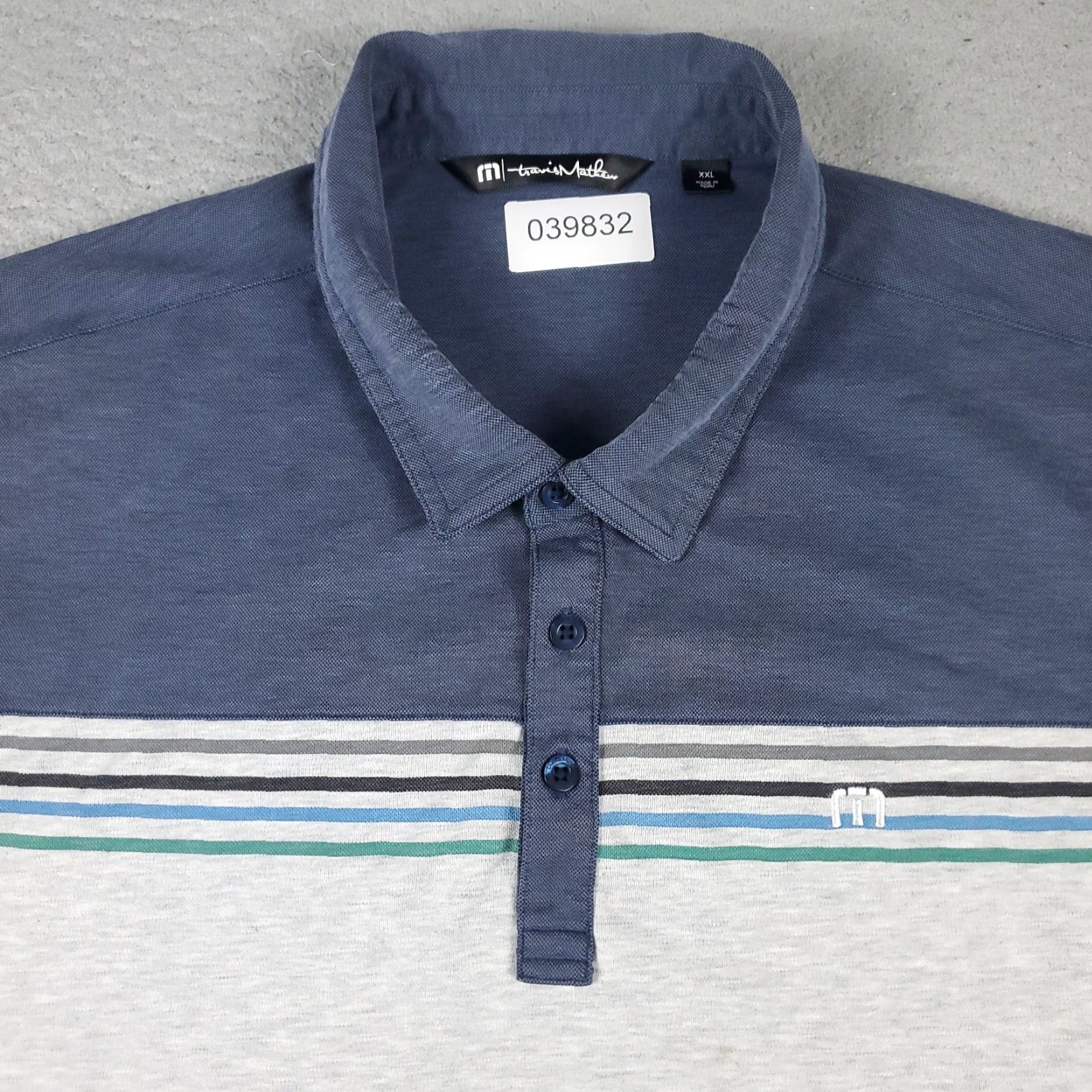 TravisMathew Travis Mathew Polo Shirt Mens 2XL Blue Fort Lauderdale Golf Short Sleeve Shirt Polo Casual Colorful Modern Preppy Sports Men Size US XXL / EU 58 / 5 - 2 Thumbnail