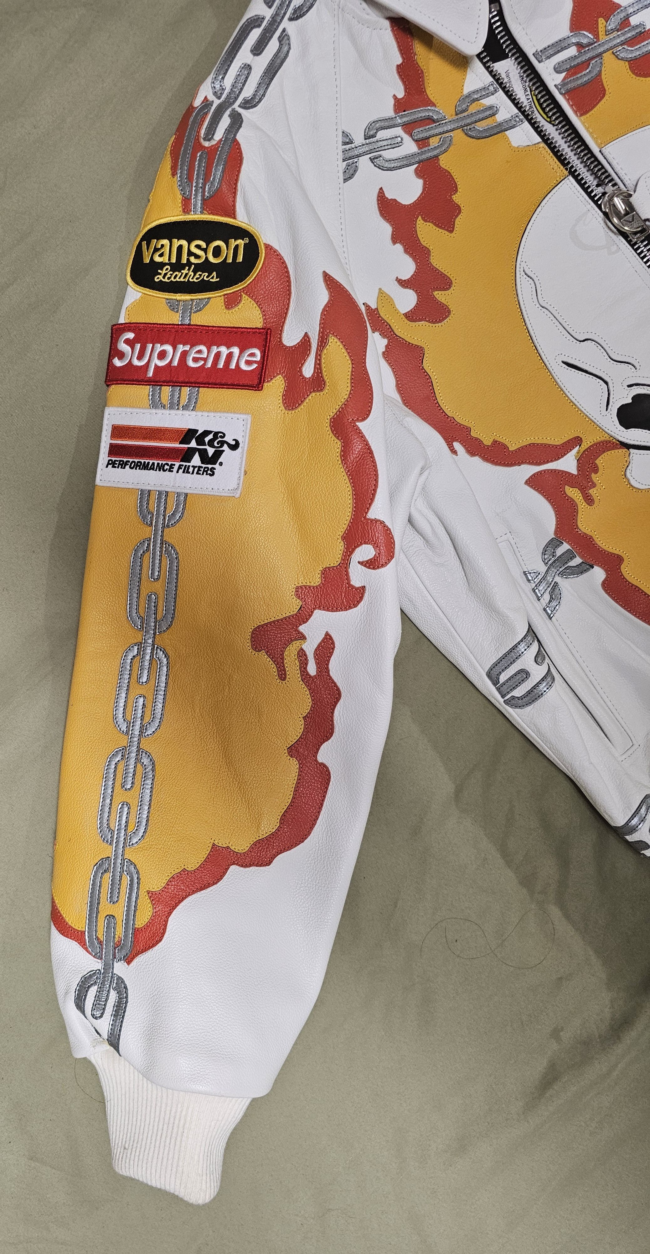 Supreme × Vanson Leathers SUPREME VANSON LEATHERS GHOST RIDER JACKET Size US M / EU 48-50 / 2 - 4 Thumbnail