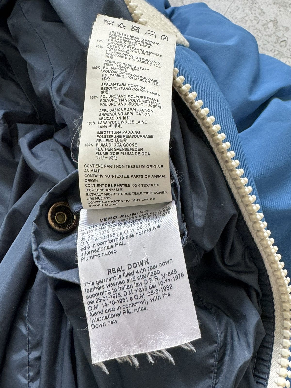 Maison Margiela Maison Martin Margiela Down Jacket Knit Switching Blue 15AW Size US M / EU 48-50 / 2 - 10 Thumbnail