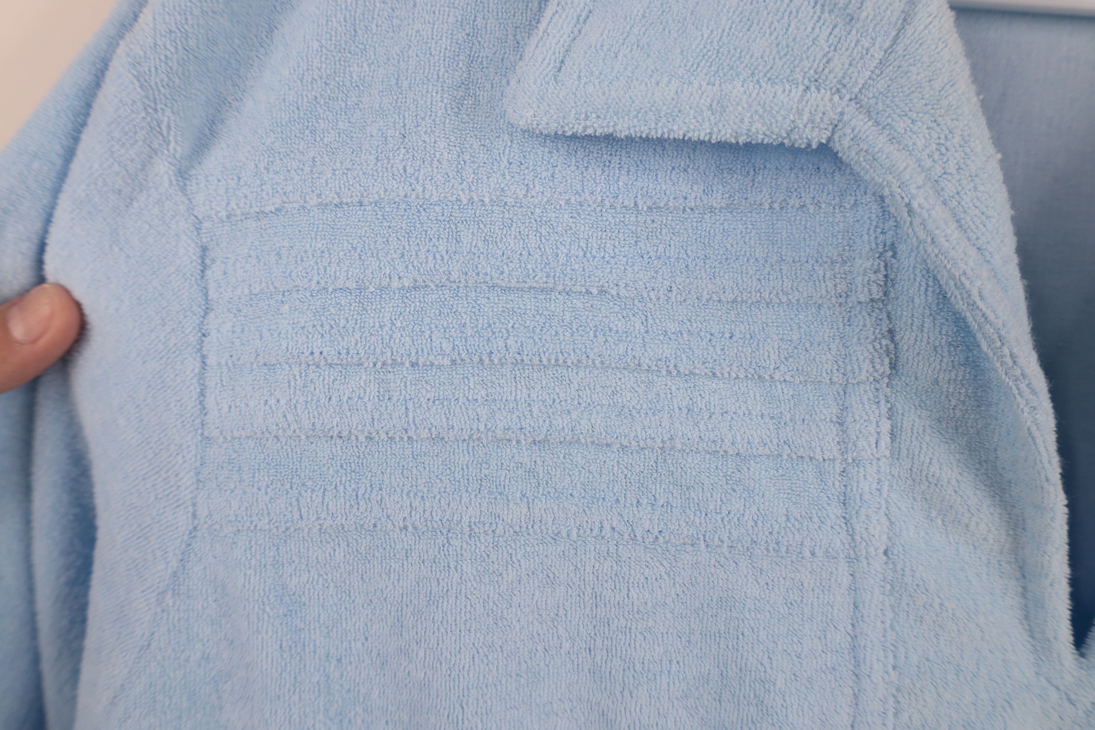 Vintage Vintage 70s Streetwear Terry Cloth Collared Polo Shirt Blue Size US L / EU 52-54 / 3 - 6 Thumbnail
