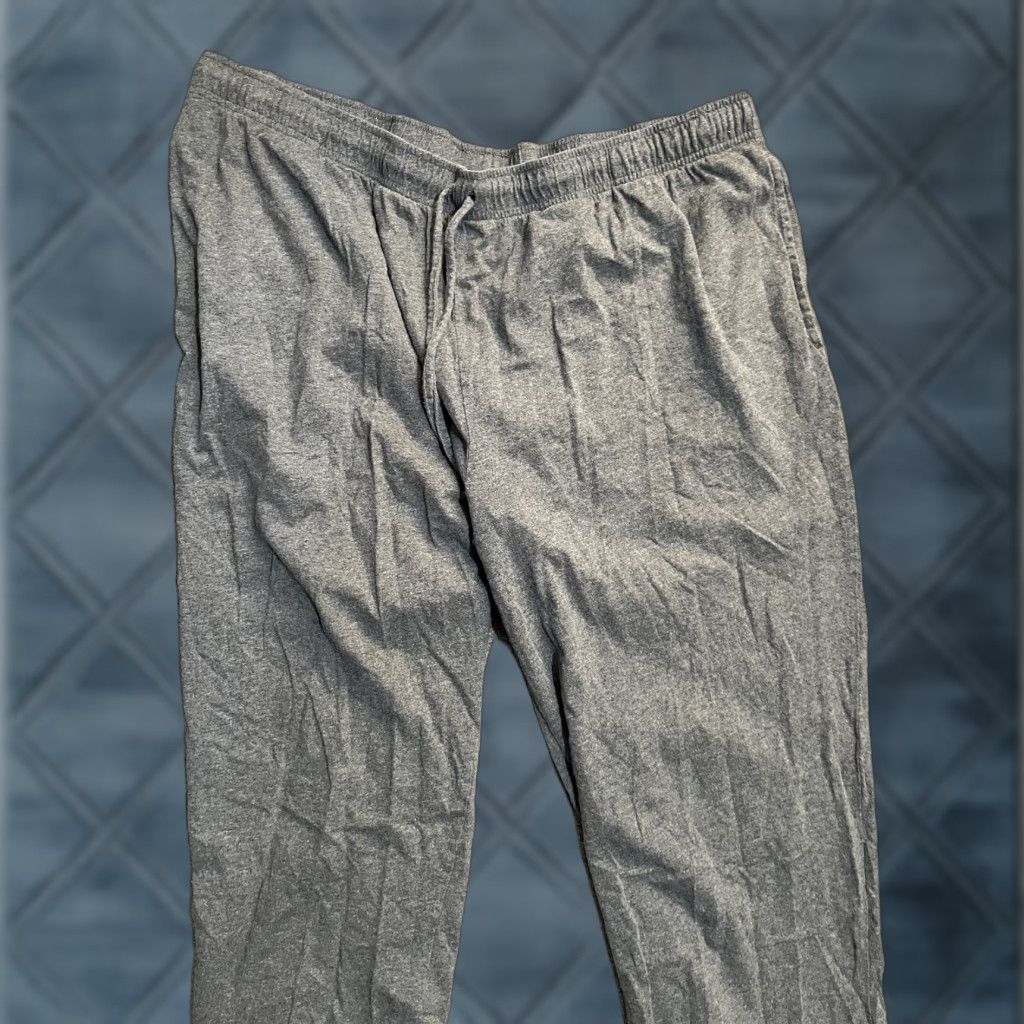 Lands' End Lands' End Jogger Sweatpants Mens Size XL 2XL Gray Fleece Cotton Blend 100% Polyester Athletic Regular Pants Size US 39 - 1 Thumbnail