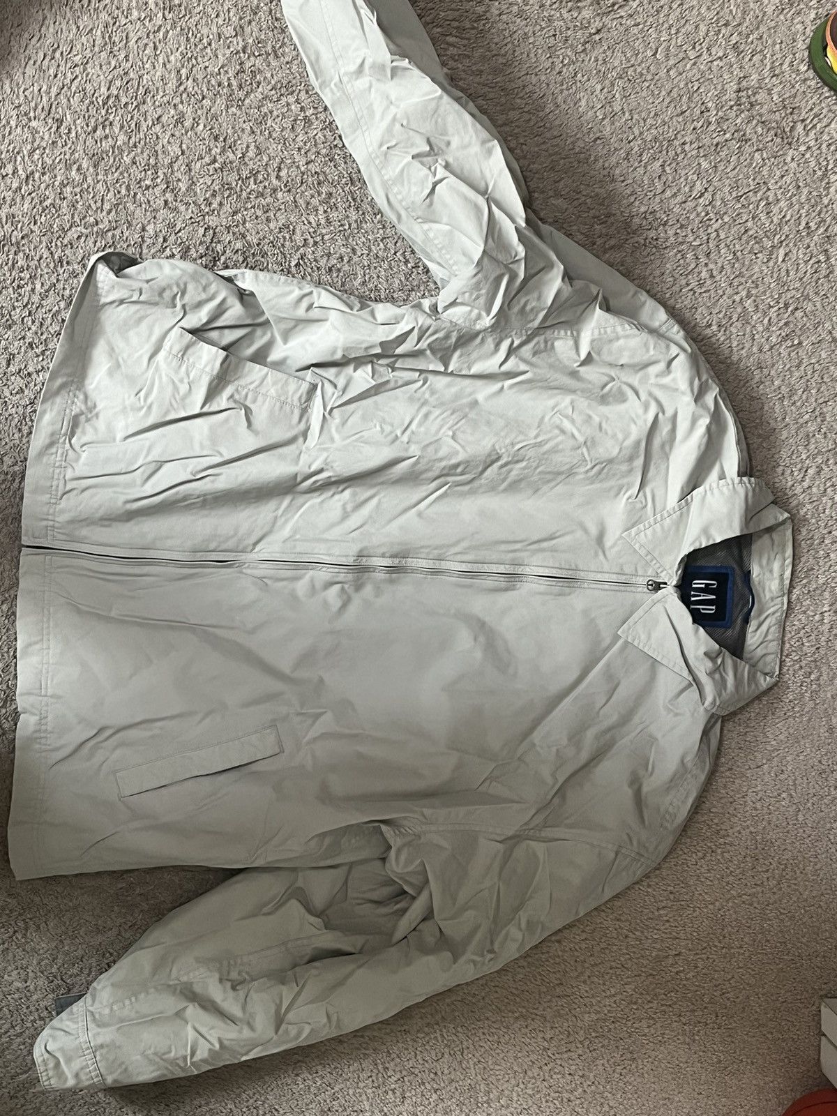 image of Yeezy Gap Zip-Up Coat in Pale Green, Men's (Size 2XL)