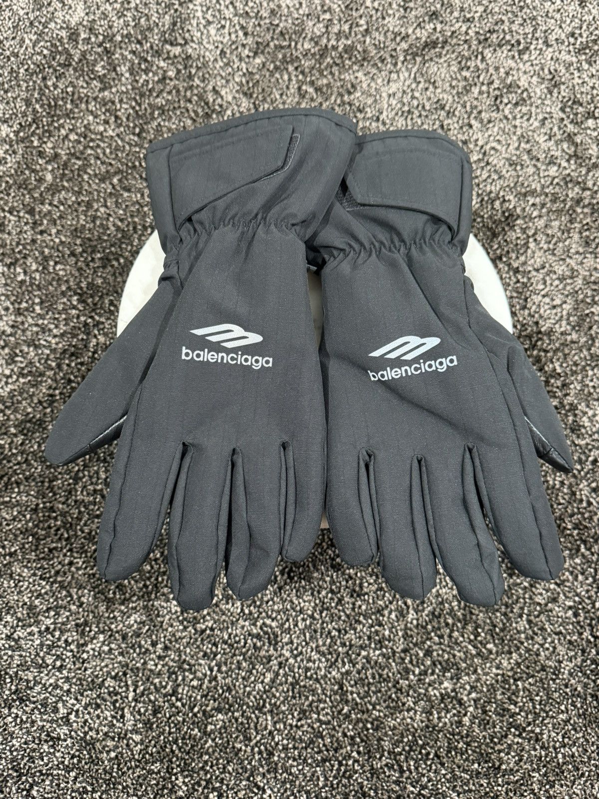 Balenciaga Balenciaga 3B Sports Icon Nylon Leather Black SkiWear Gloves Size ONE SIZE - 5 Thumbnail