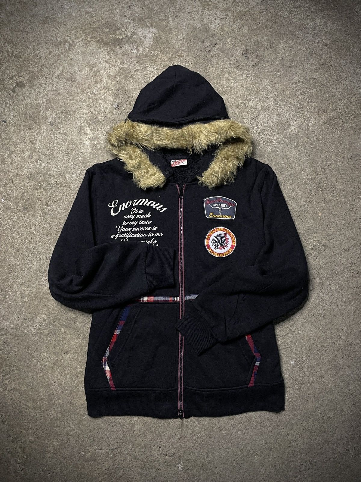 14th Addiction 2000’s Lock Heaven - Poem Fur Hoodie Size US M / EU 48-50 / 2 - 2 Thumbnail