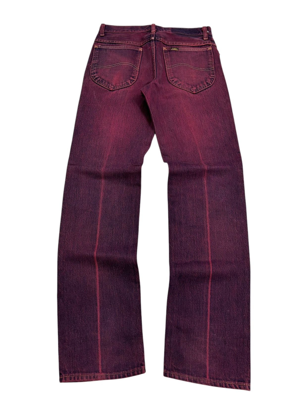 Lee Vintage 80s USA Lee Rider Zip Talon 42 Washed Red Bleach Size US 29 - 1 Thumbnail