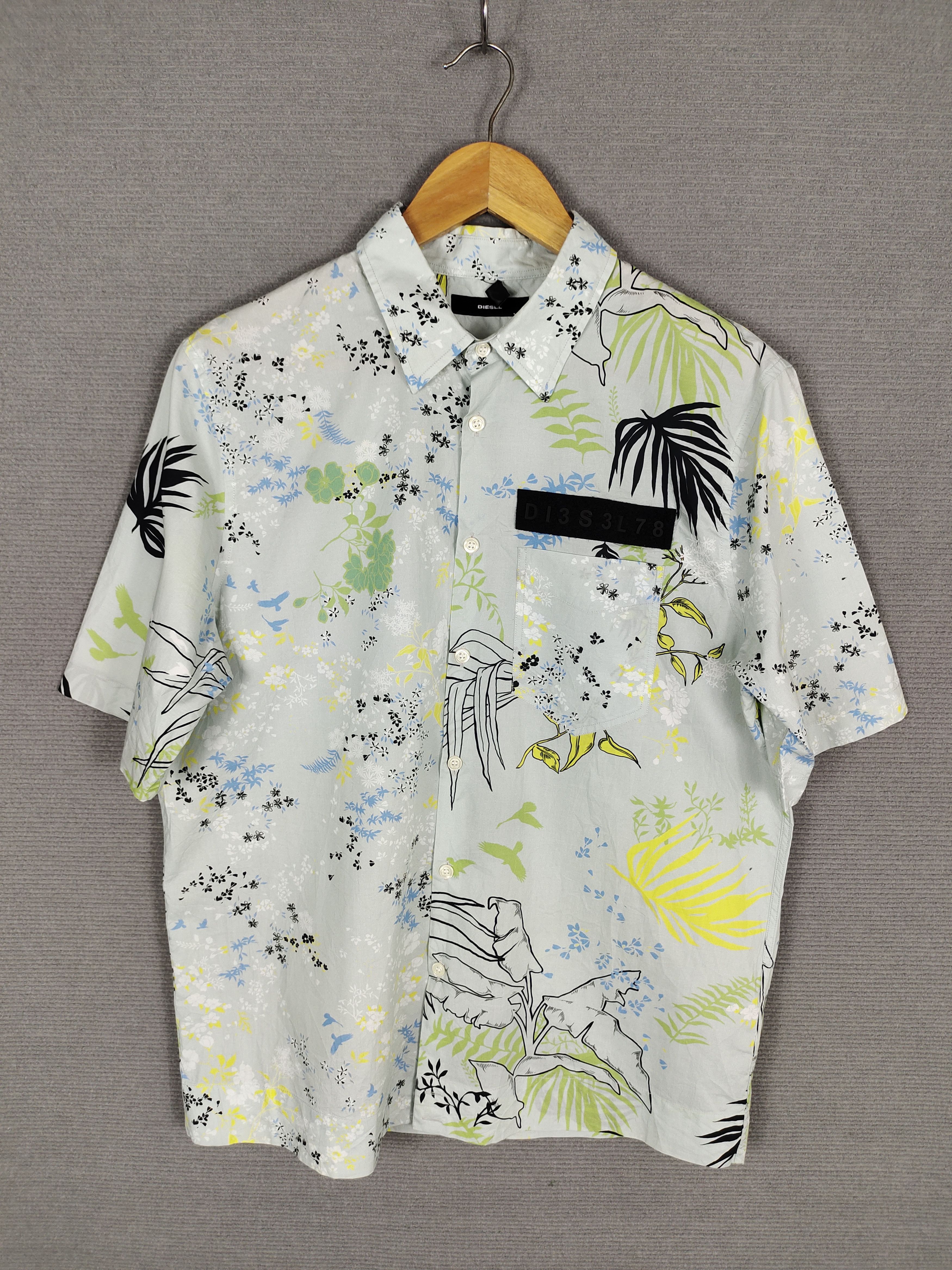 Diesel Vintage Y2k Diesel Flower Printed Oversize Shirt Size US S / EU 44-46 / 1 - 1 Thumbnail