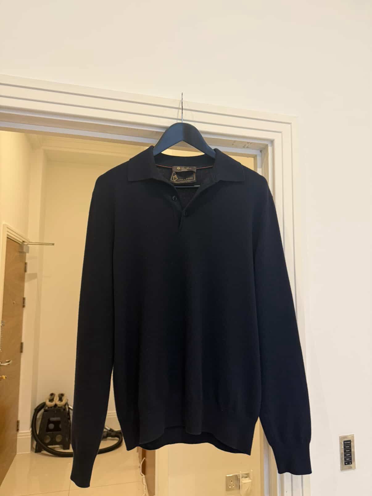 Loro Piana Loro piana navy vicuna polo knit size 48/medium Size US M / EU 48-50 / 2 - 1 Thumbnail