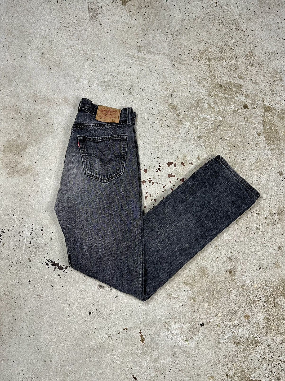 Levi's × Vintage Vintage 90s Levi’s 501 Distressed Washed Grey Denim Pants Size US 30 / EU 46 - 15 Thumbnail