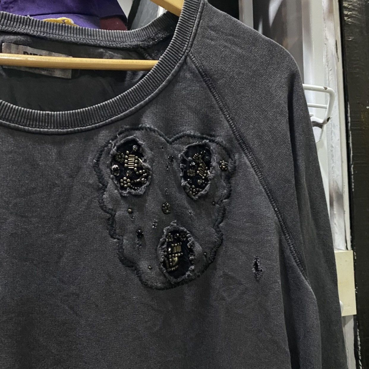 Diesel Diesel "Dress and Impress" Distressed Bijou Sweatshirt Dress Size L / US 10 / IT 46 - 4 Thumbnail