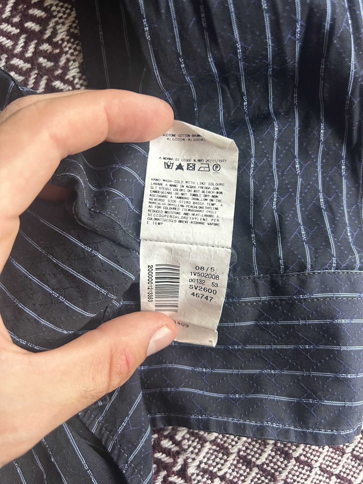Versace Jeans Couture Versace Jeans Couture vintage Shirt Mens Striped Luxury Rare Size US XL / EU 56 / 4 - 7 Thumbnail