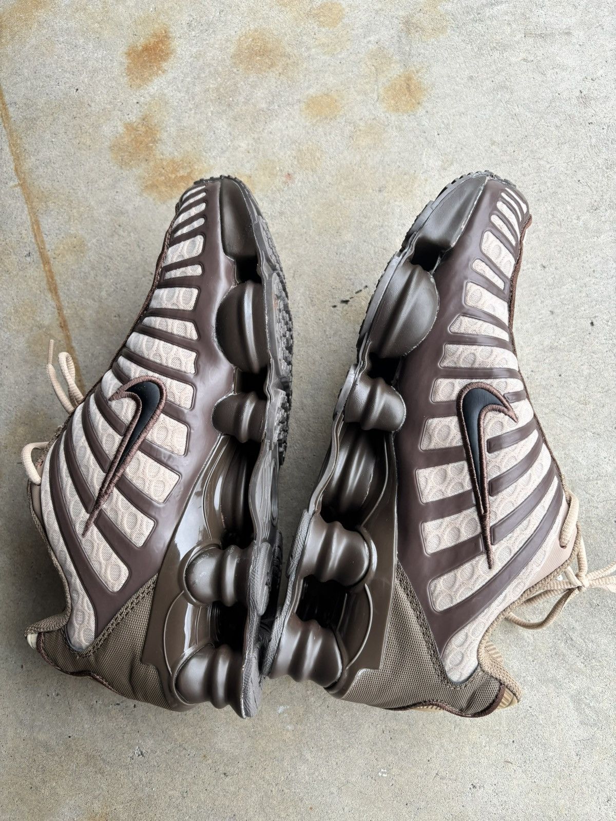 Vintage Deadstock Nike Shox Mocha Brown Air Max Trainers