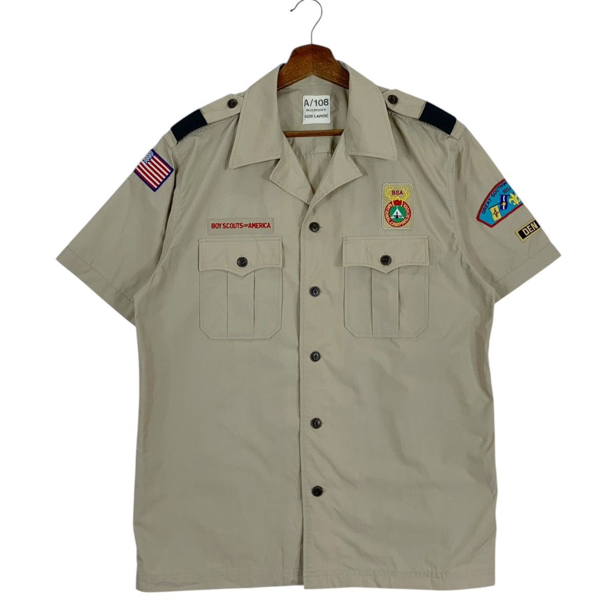 Vintage Vintage Billy Stone’s Boyscout Short Sleeve Shirt Size US L / EU 52-54 / 3 - 1 Thumbnail