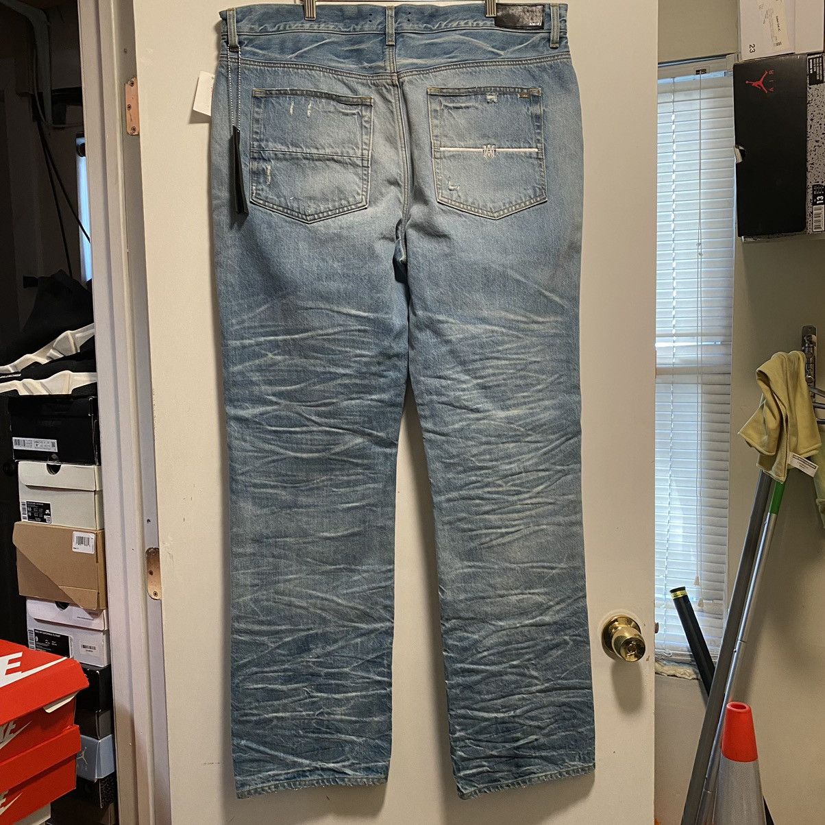 Amiri Amiri Straight Leg Aloha Patch Jeans Blue Size US 38 / EU 54 - 2 Thumbnail