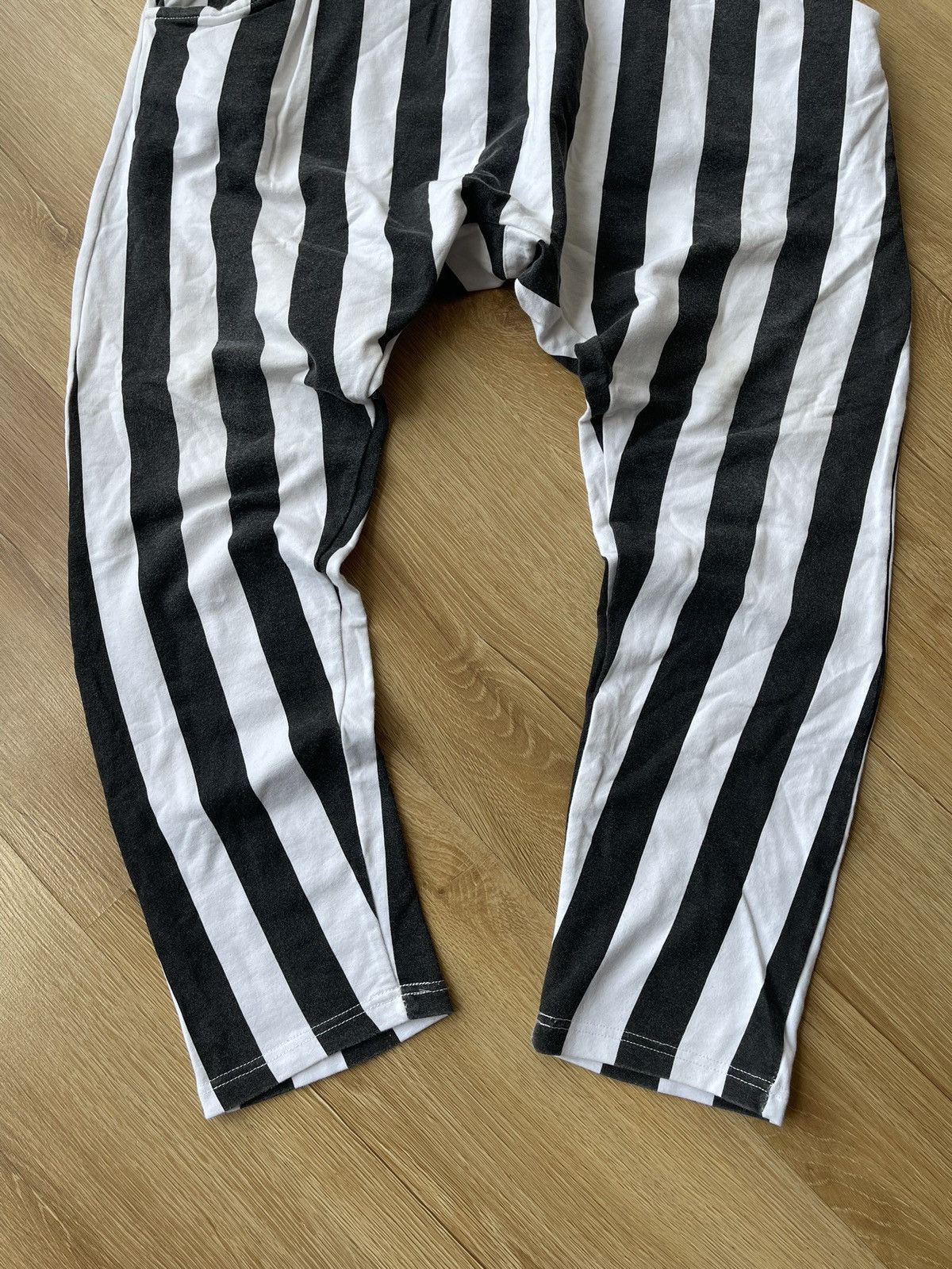 Japanese Brand VTG Striped Baggy Harem Pants Grunge Punk Issey Miyake Style Size US 29 - 6 Thumbnail