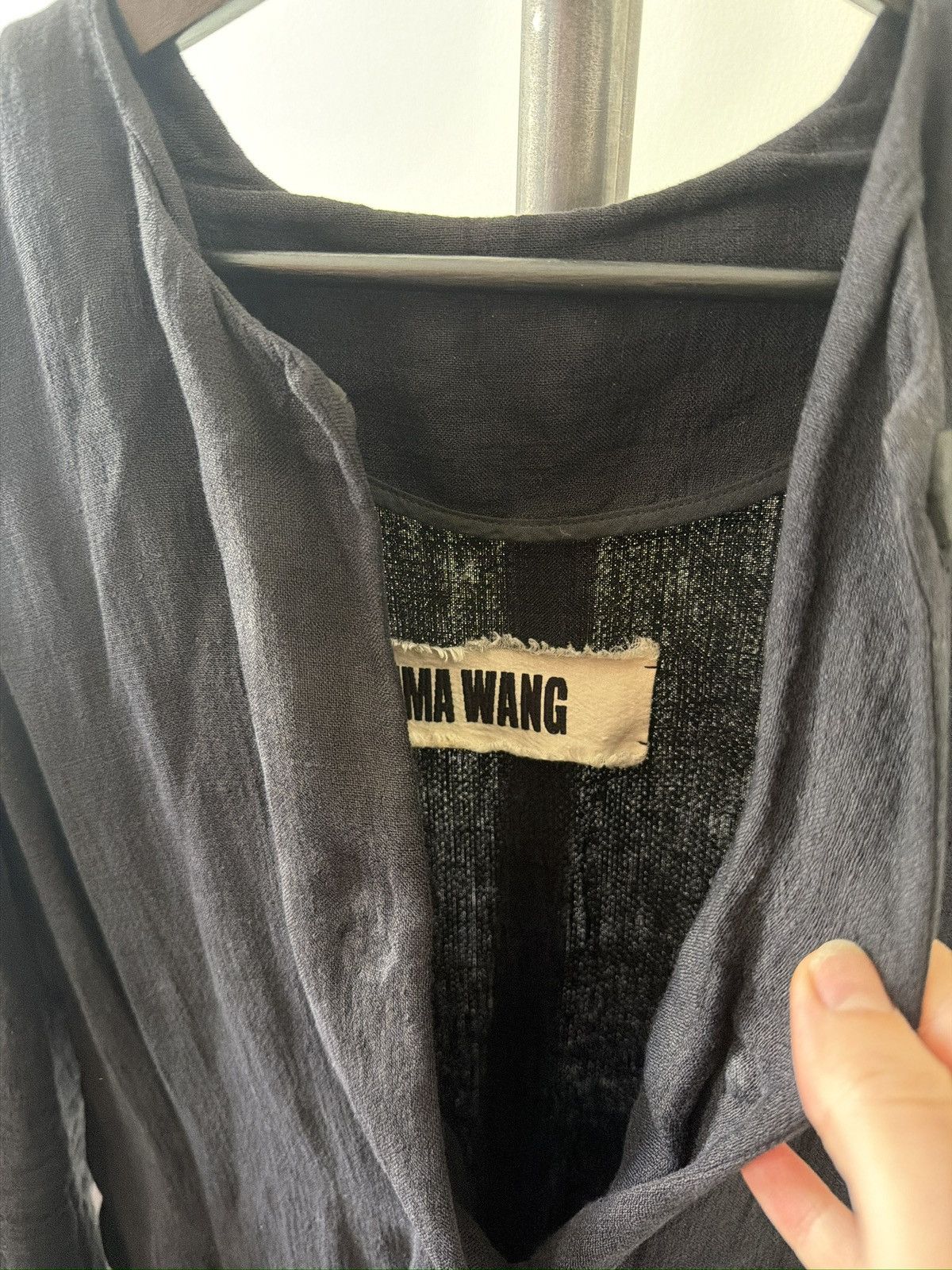 Uma Wang Black Linen Cassock Coat Size M / US 6-8 / IT 42-44 - 4 Thumbnail