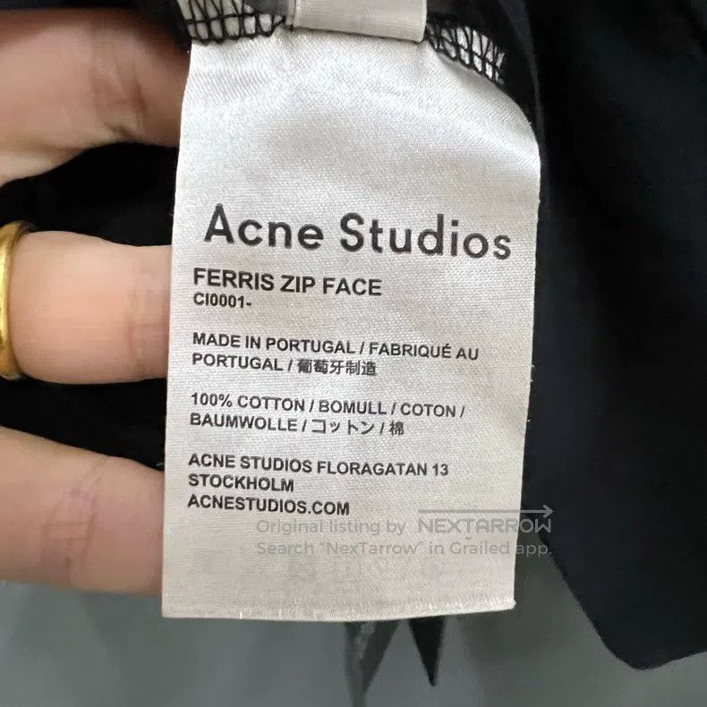 Acne Studios Acne Studios Black embroidered logo zip-up hoodie Size XS / US 0-2 / IT 36-38 - 4 Thumbnail