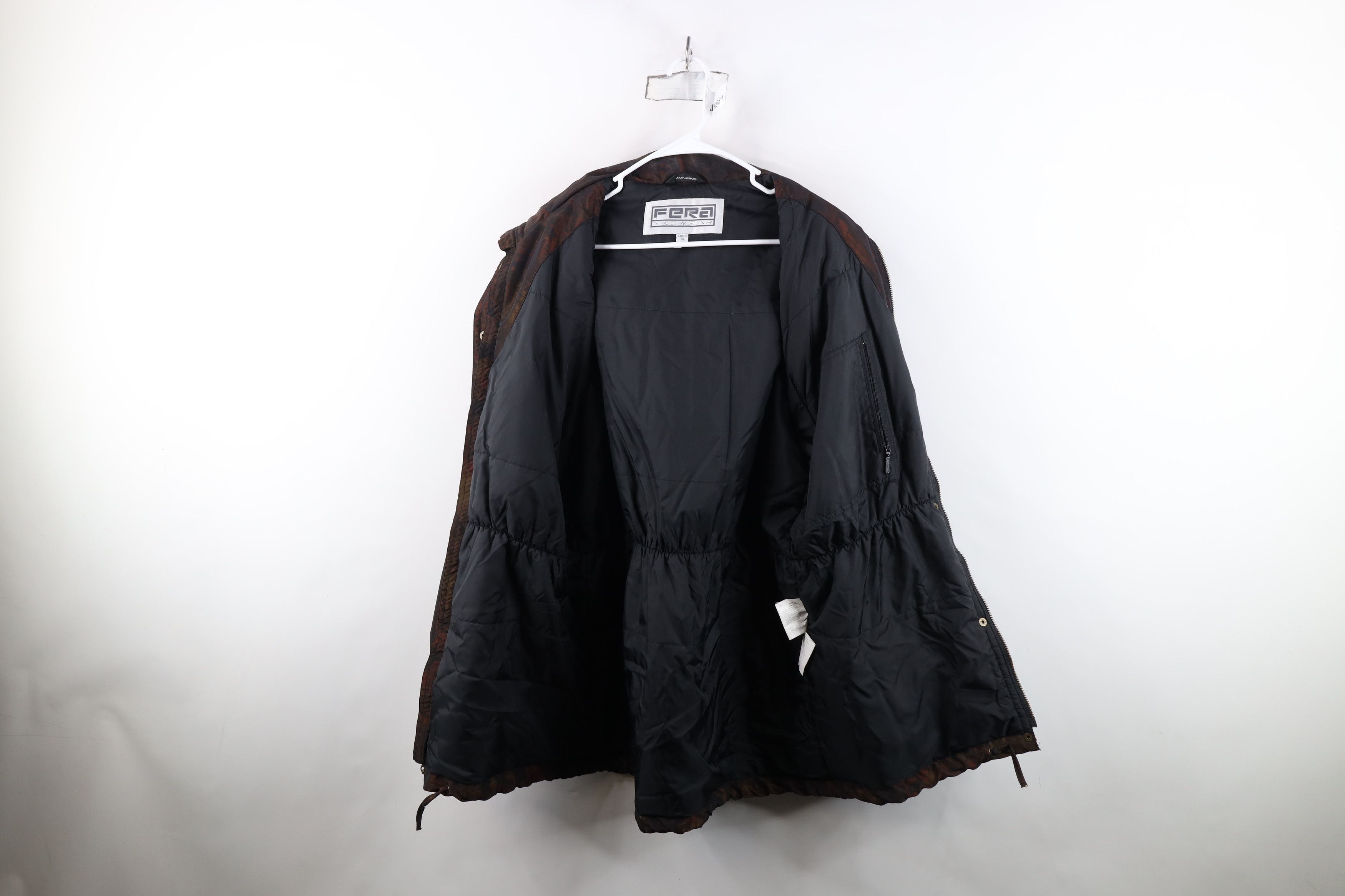Vintage Vintage 90s Streetwear Trim Abstract Hooded Puffer Jacket Size XL / US 12-14 / IT 48-50 - 11 Thumbnail
